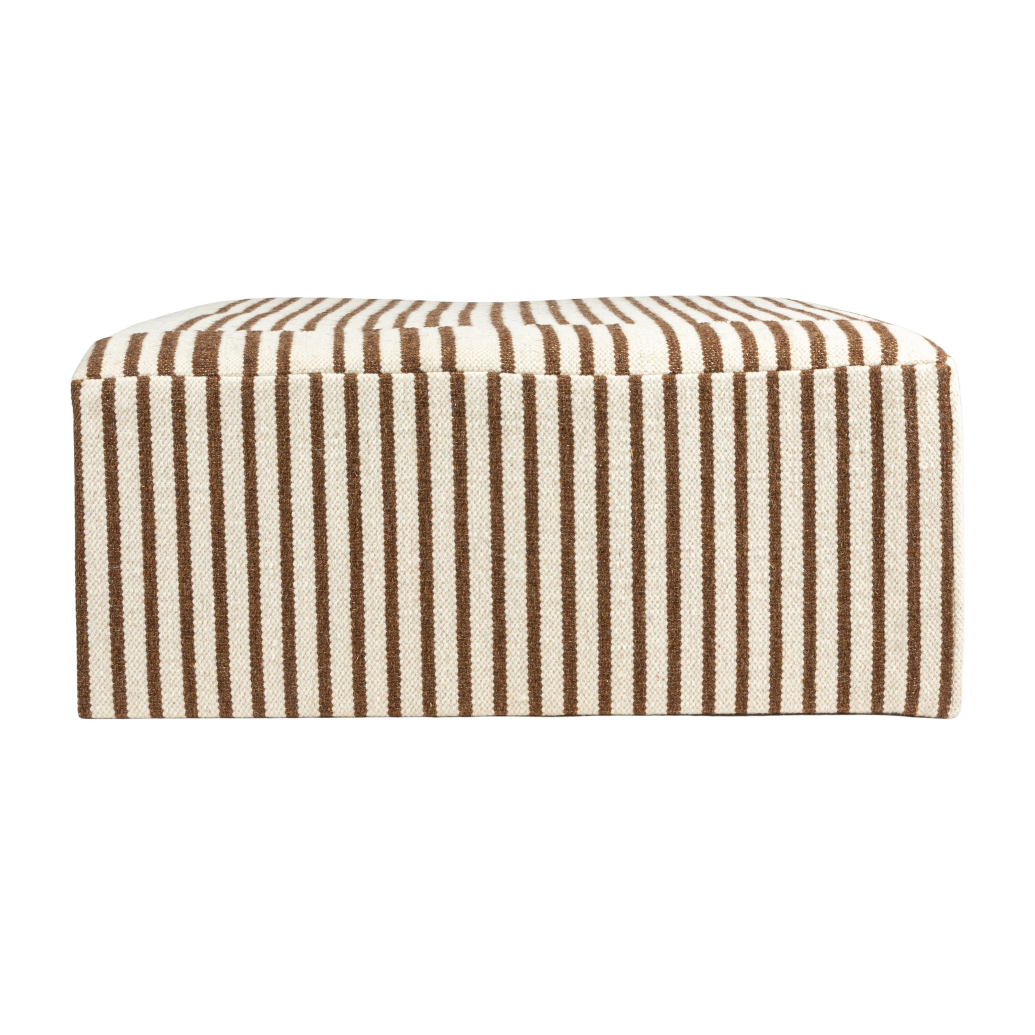 The Halston Upholstered Ottoman- Pure Salt