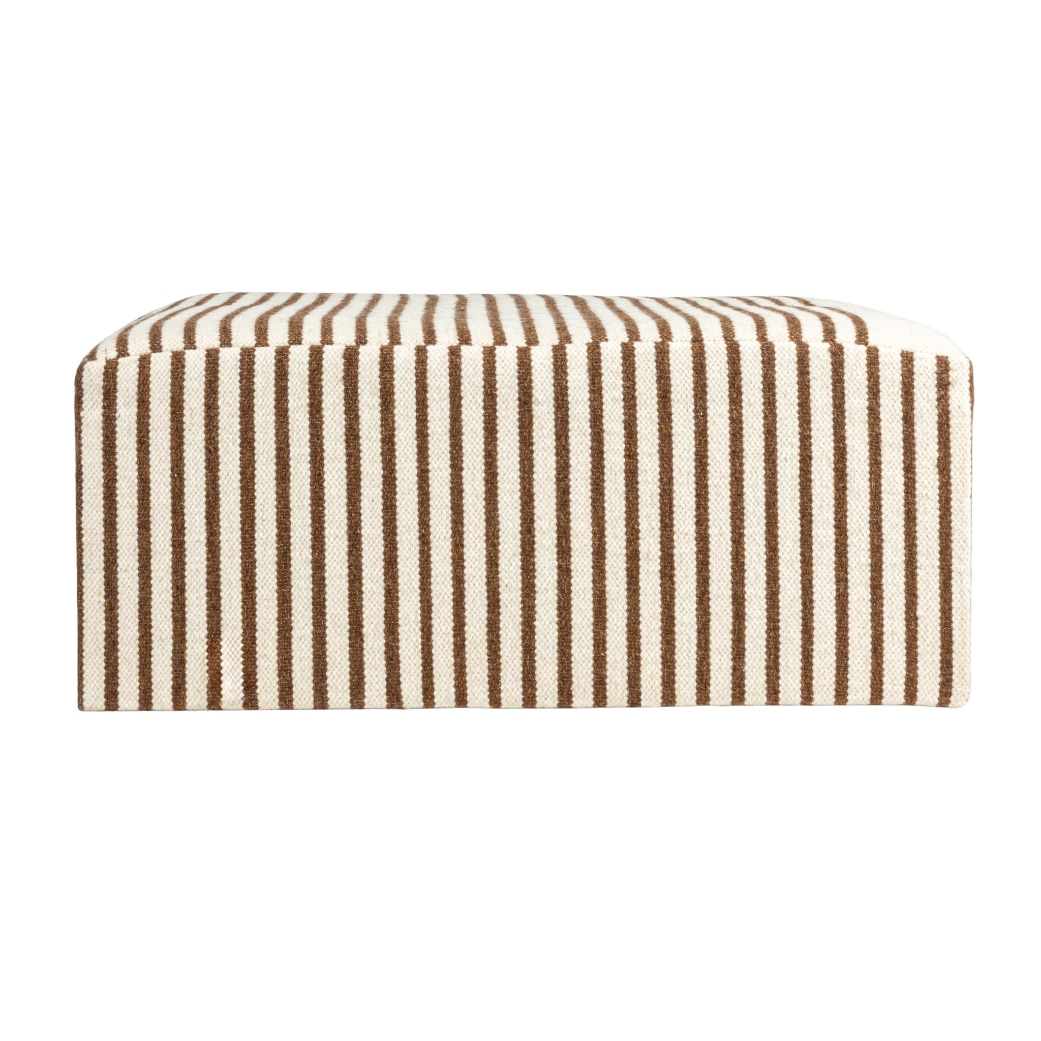 The Halston Upholstered Ottoman- Pure Salt