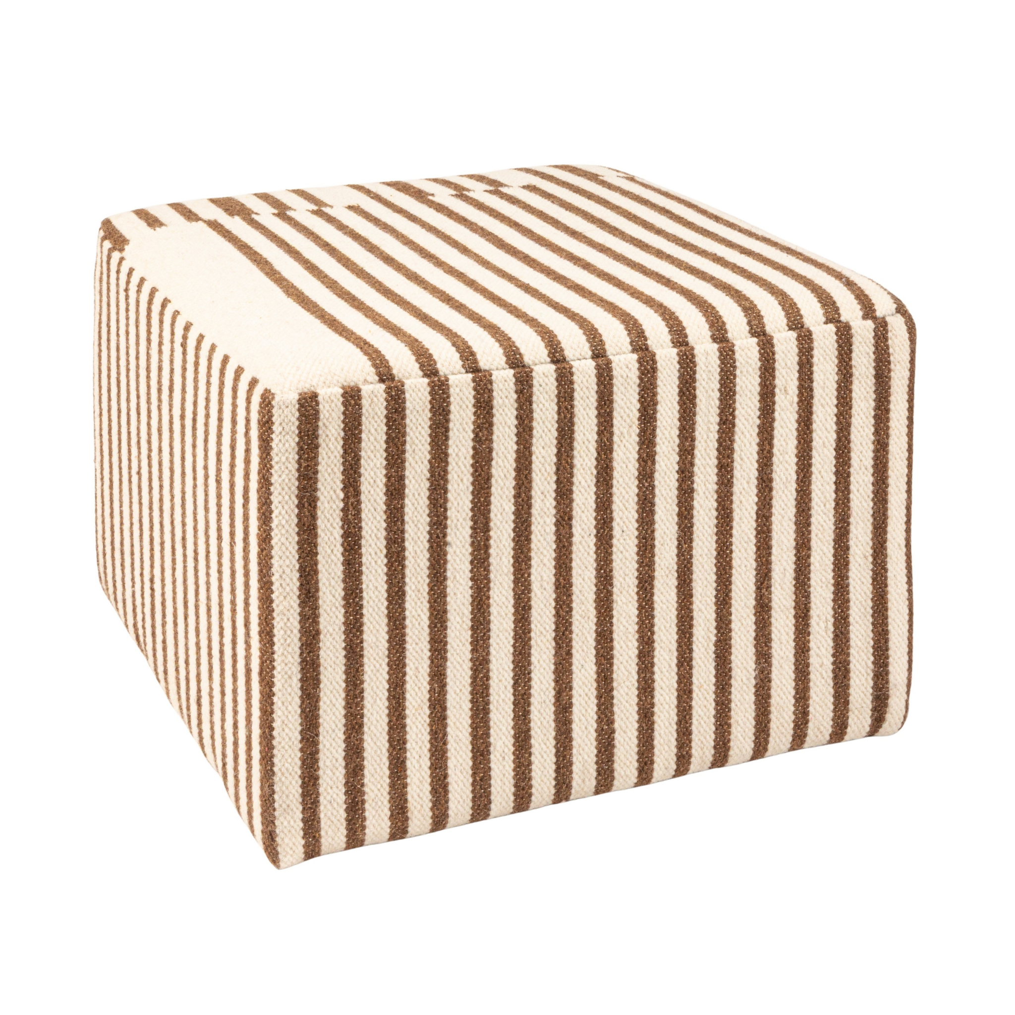 The Halston Upholstered Ottoman- Pure Salt