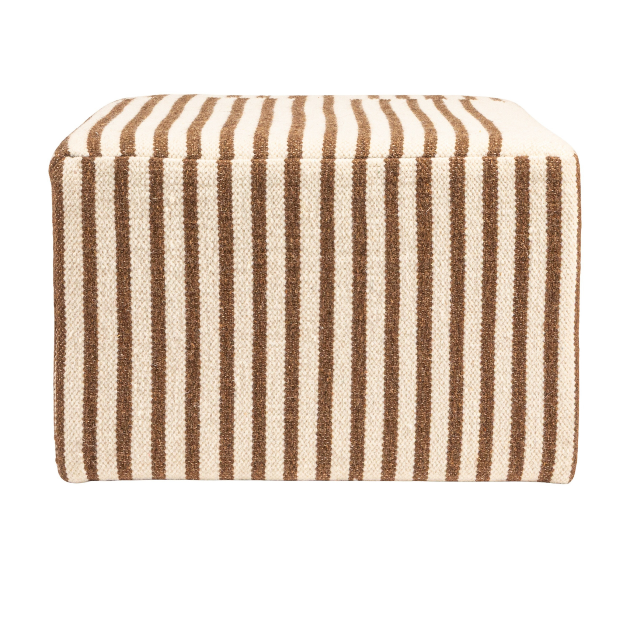 The Halston Upholstered Ottoman- Pure Salt