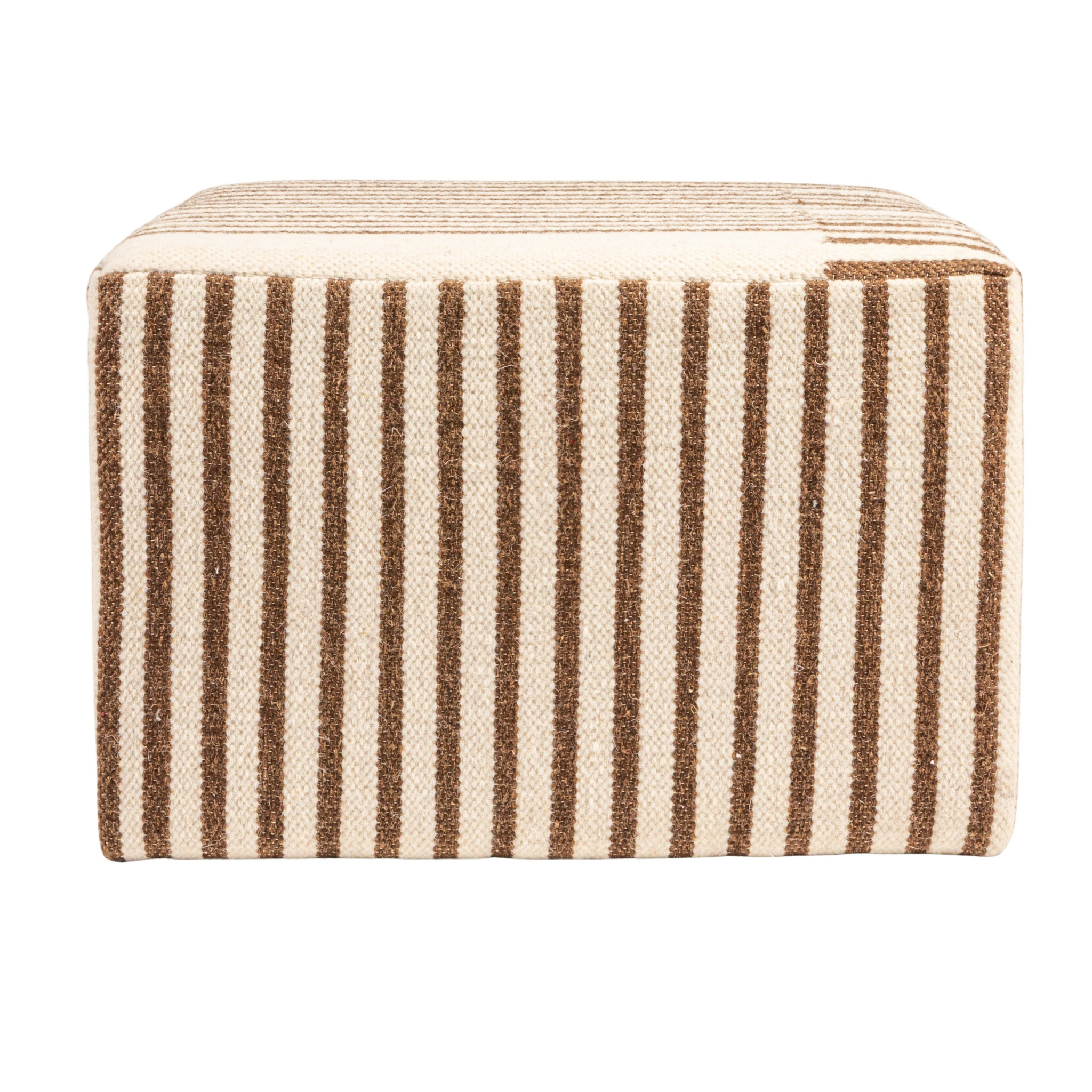 The Halston Upholstered Ottoman- Pure Salt