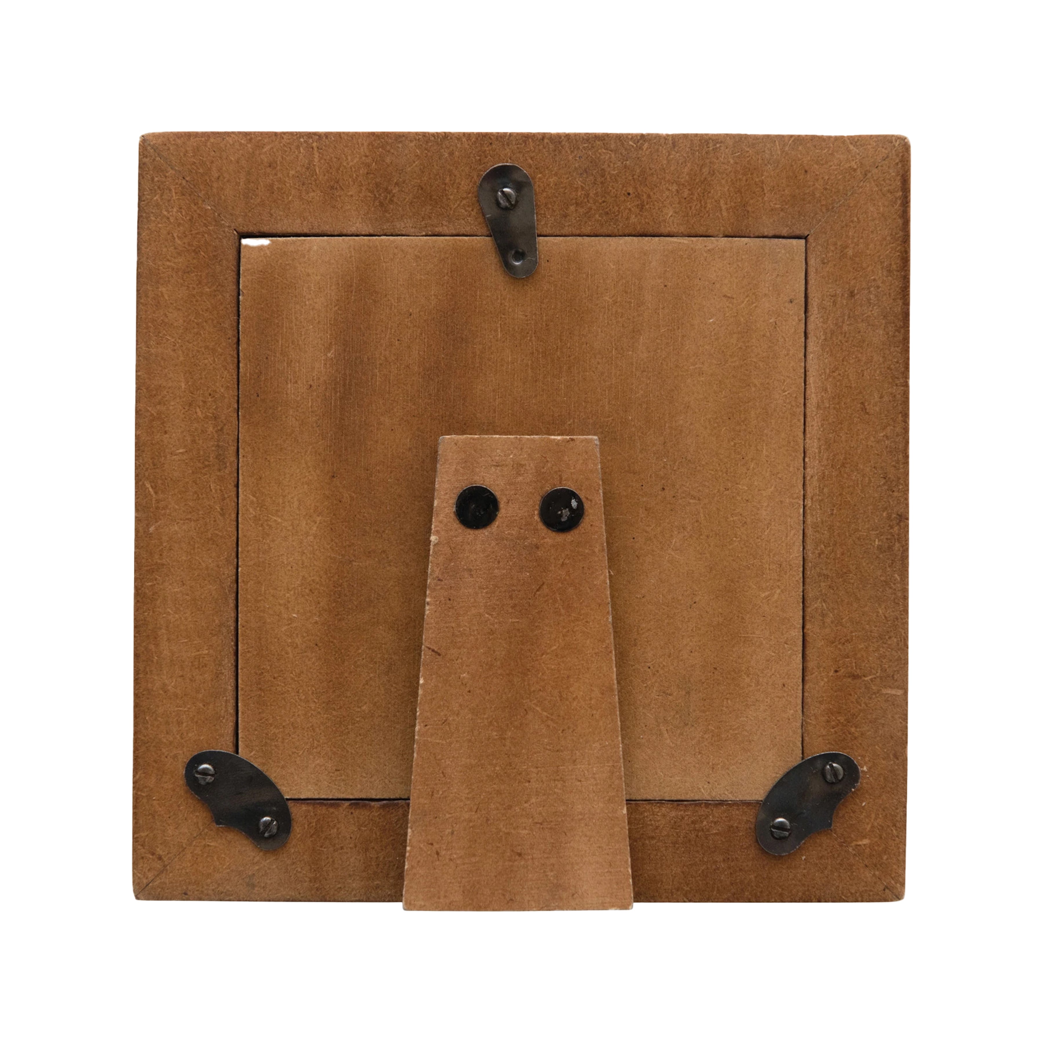 Hand-Carved Photo Frame with Ribbed Pattern