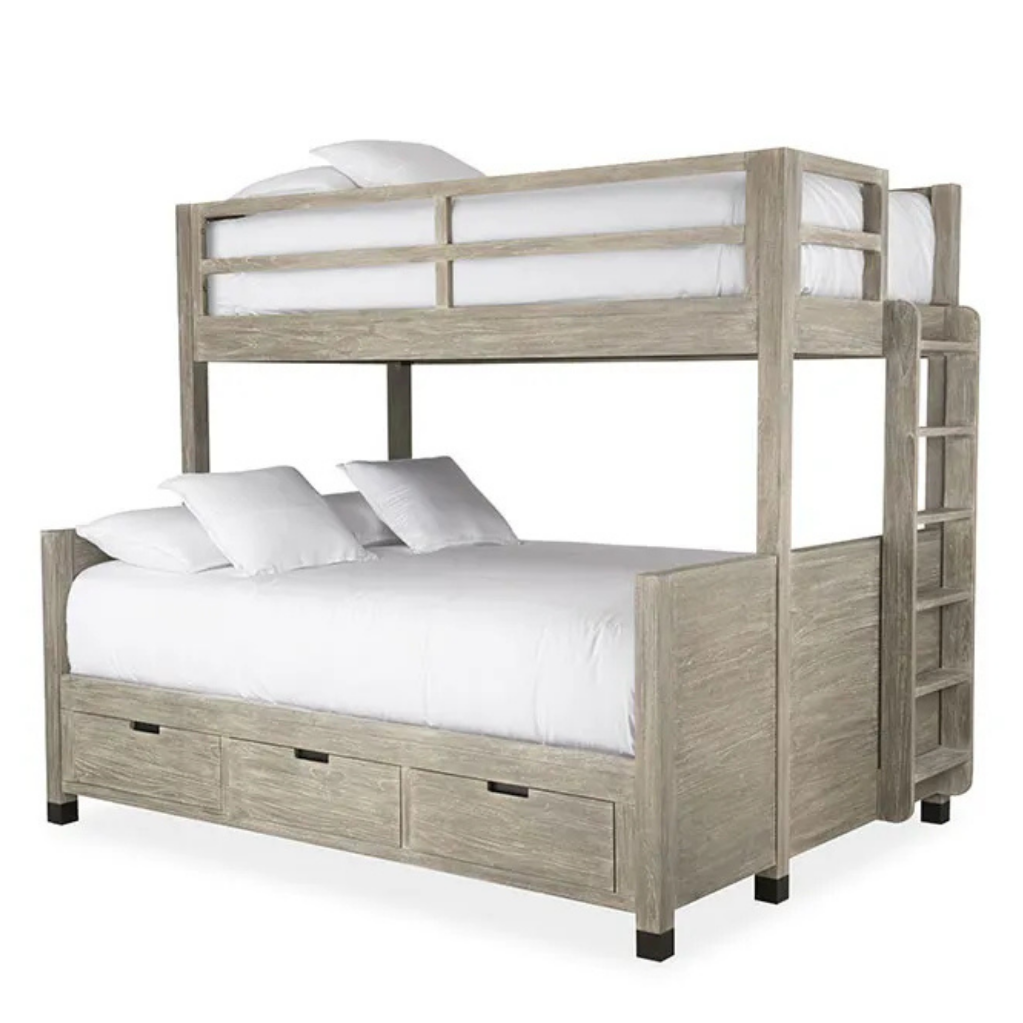 Harbor Twin-over-Queen Bunk Bed - Pure Salt