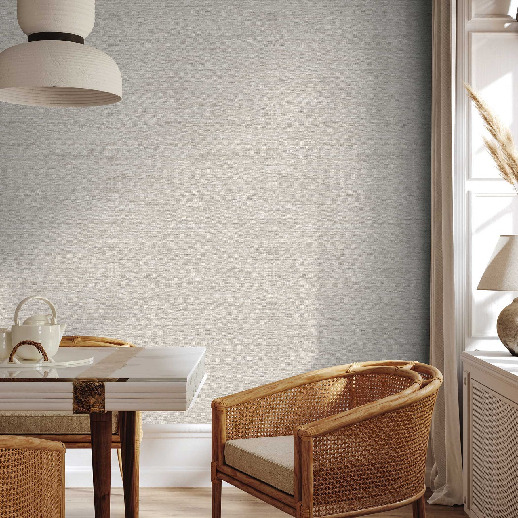 Horizontal Faux Grasscloth Wallpaper