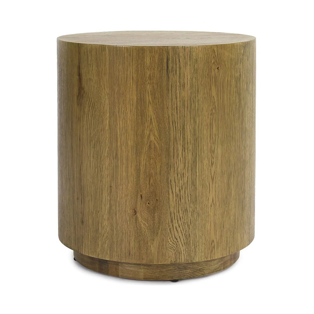 Laynen Round End Table- Light Brown