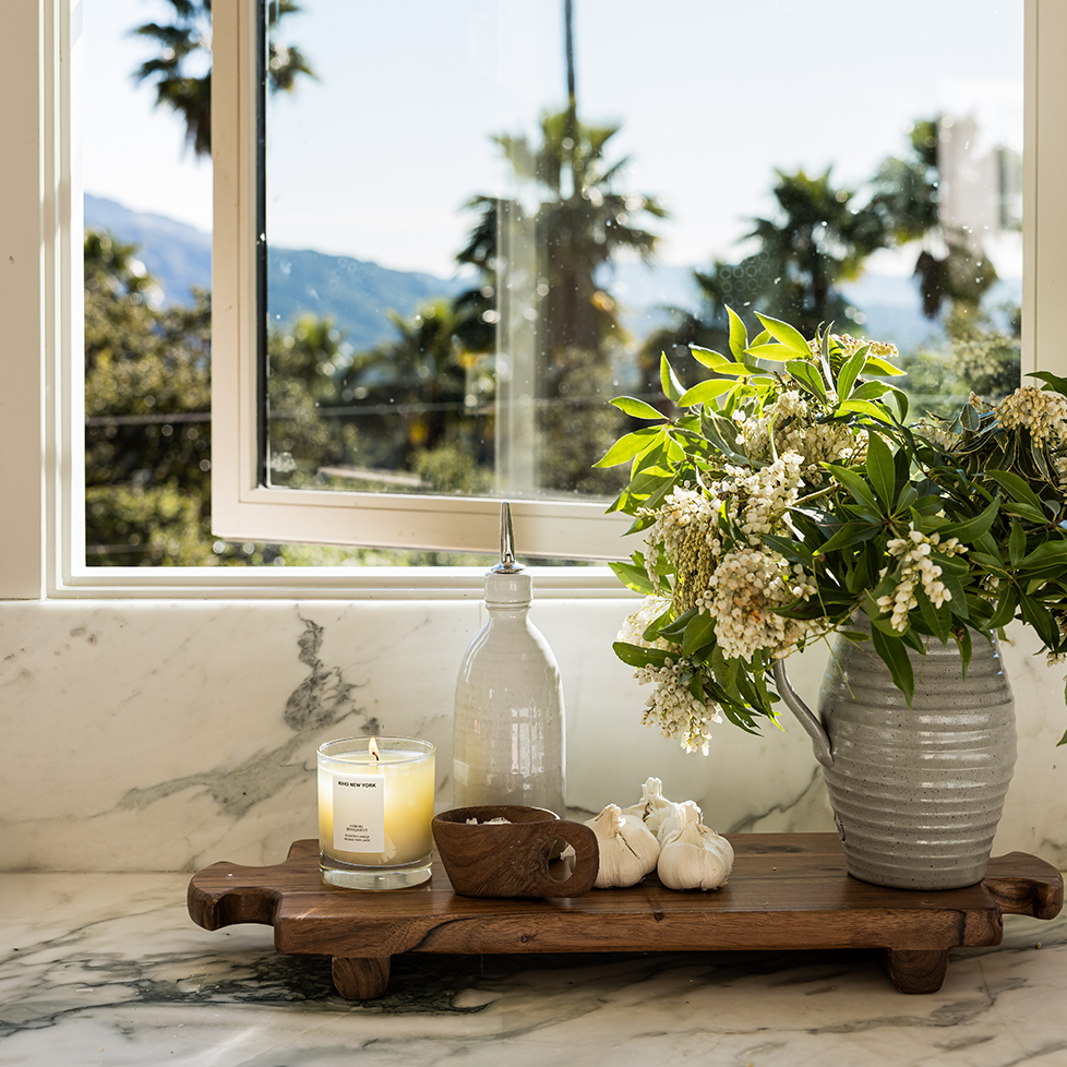 Montclair Wood Riser Footed Tray