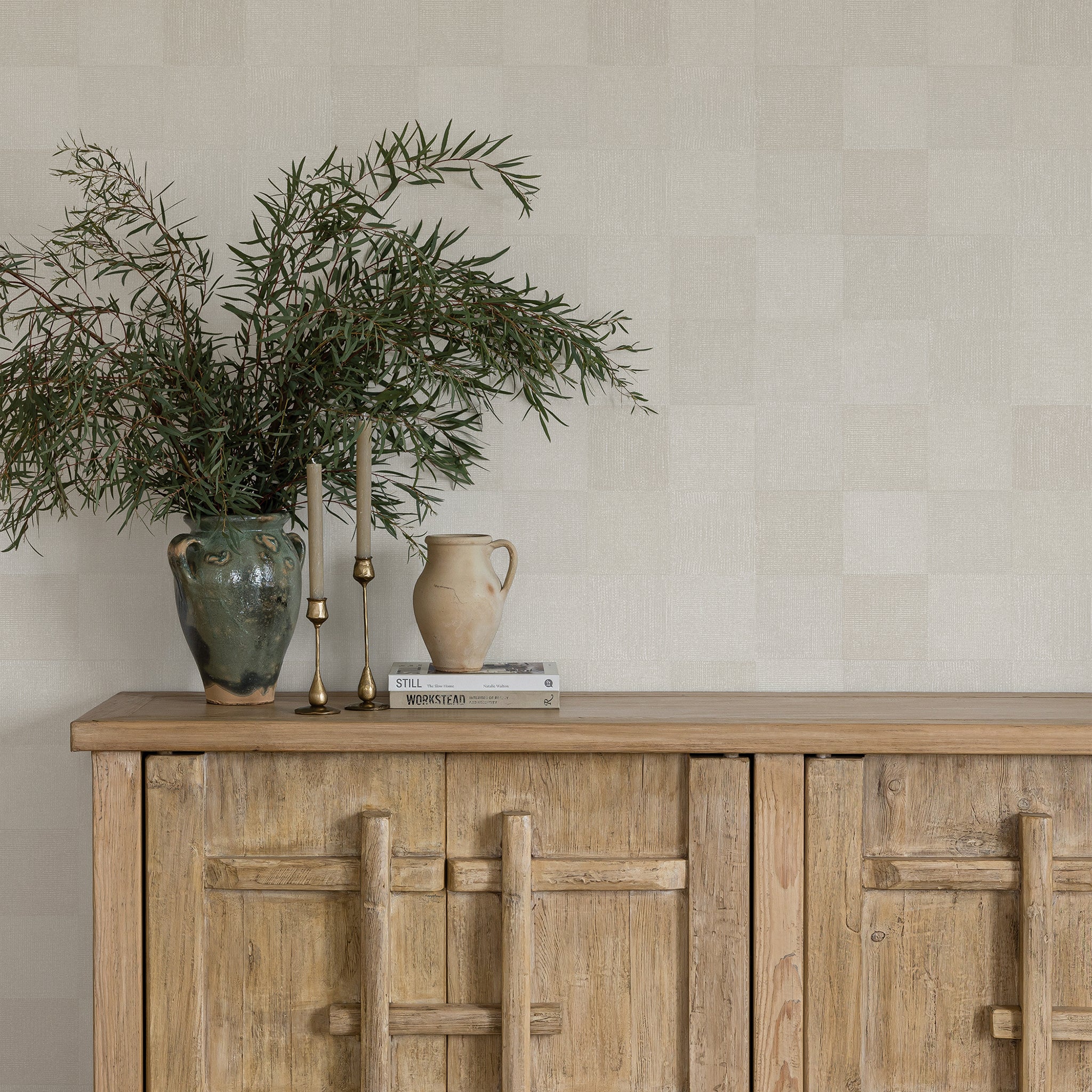 Textured Check - Pure Salt