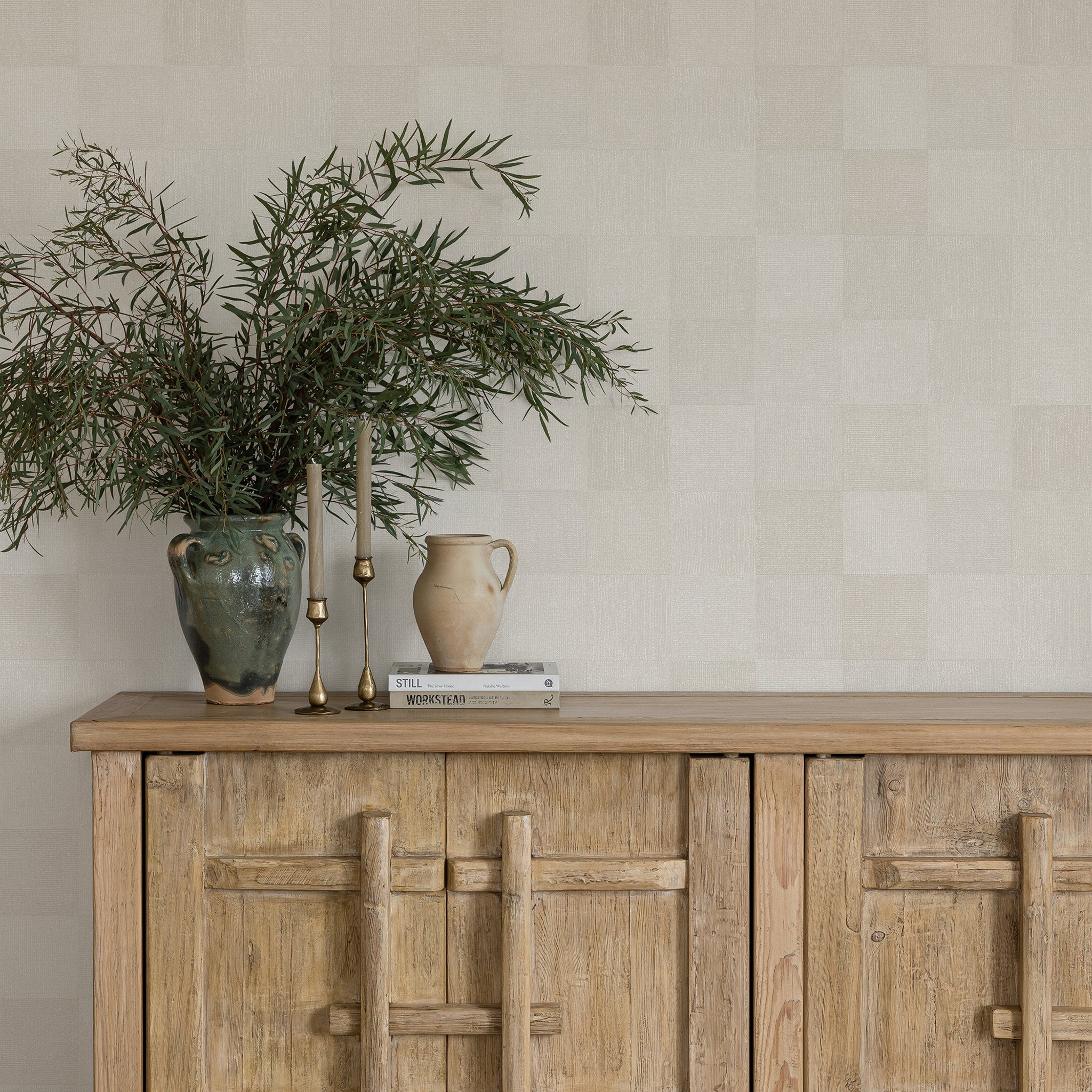 Textured Check - Pure Salt