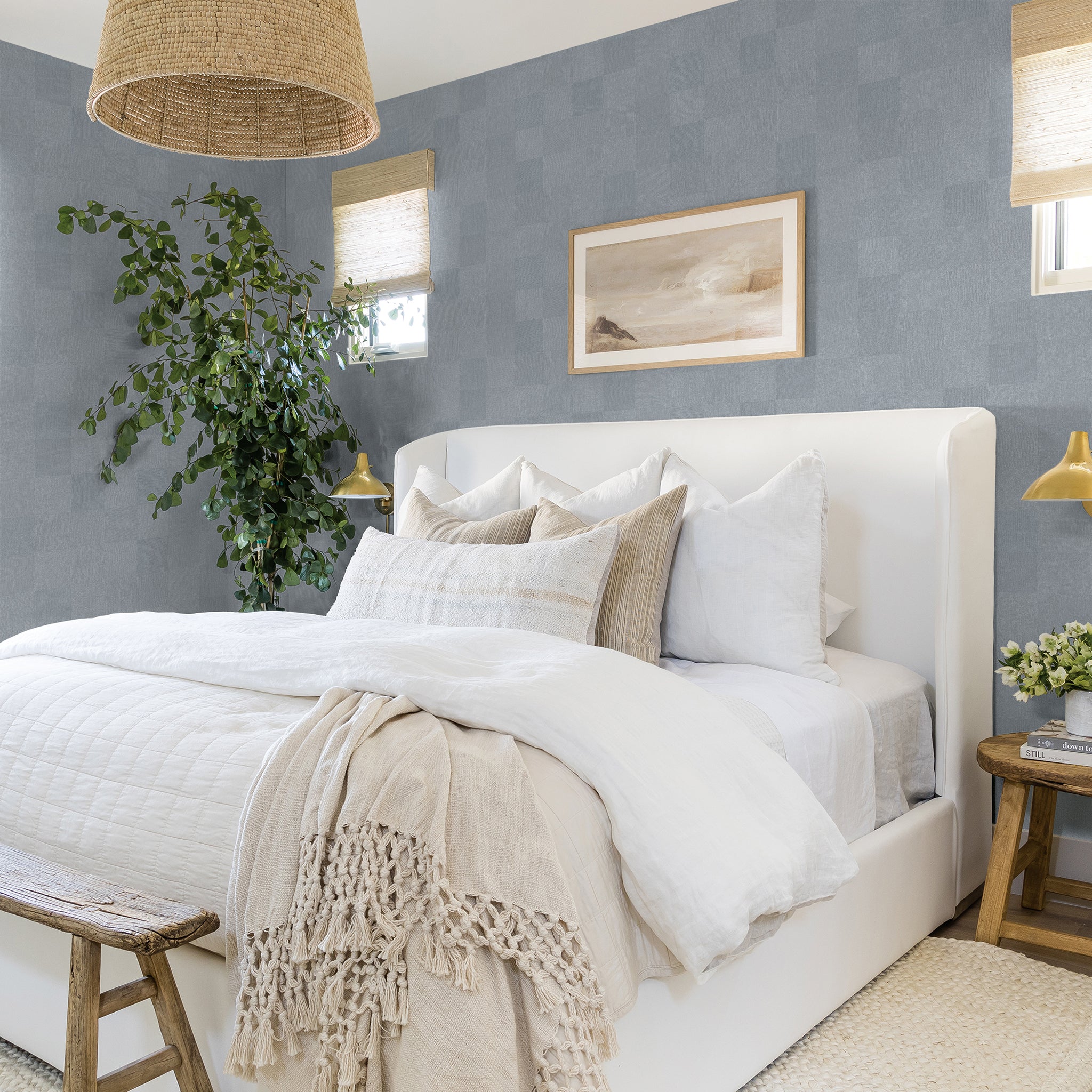 Textured Check - Pure Salt