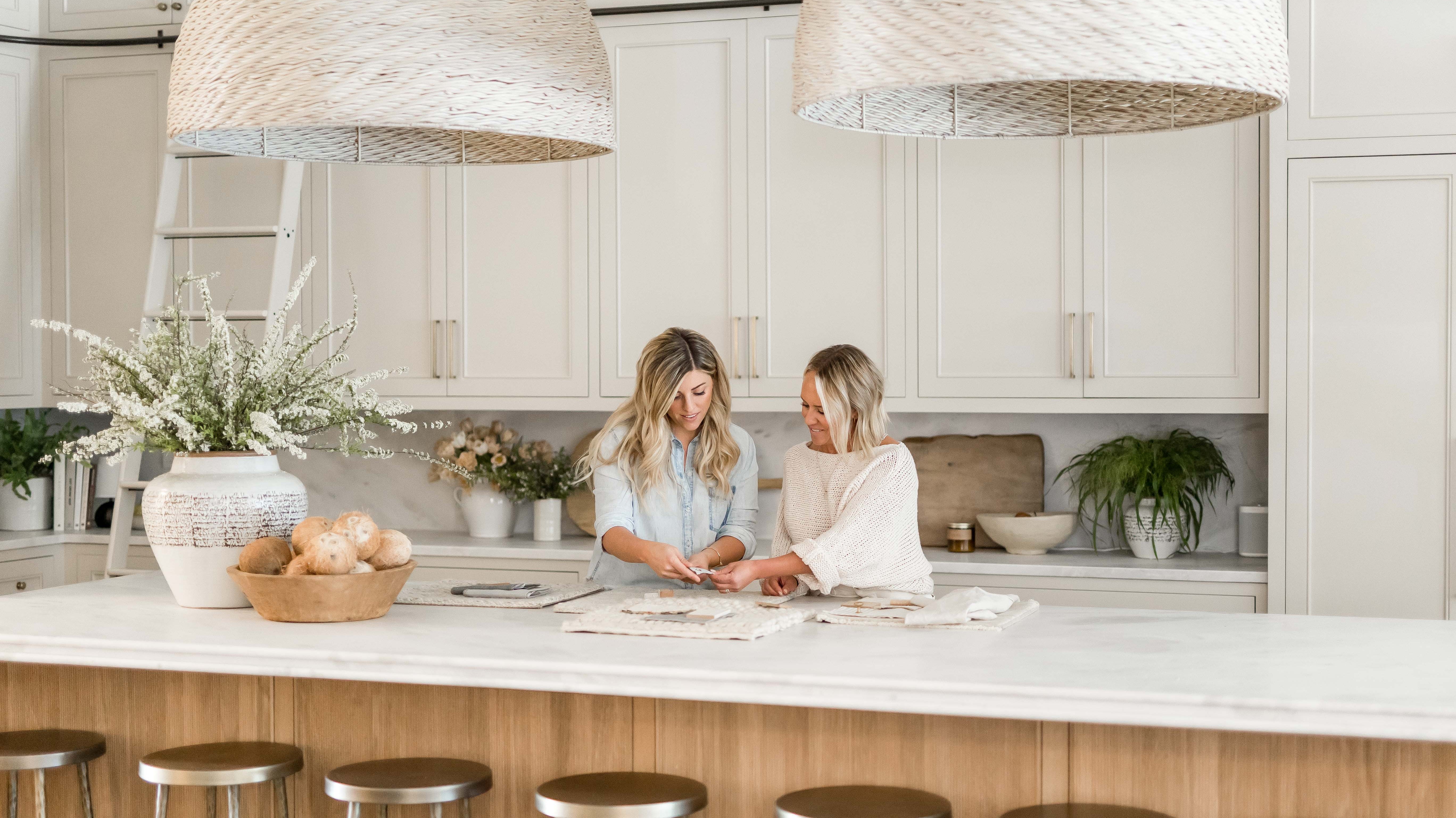 Pure Salt Founders Aly Morford & Leigh Lincoln working on client design concepts