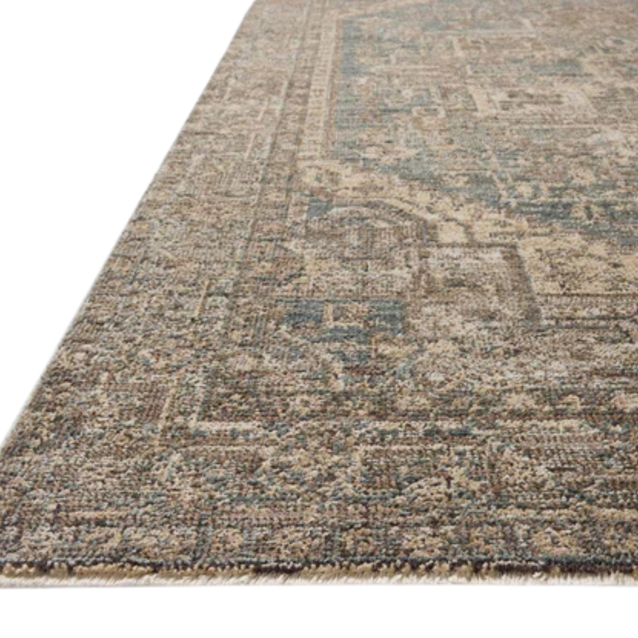 Perla Rug, Blue Bark - Pure salt