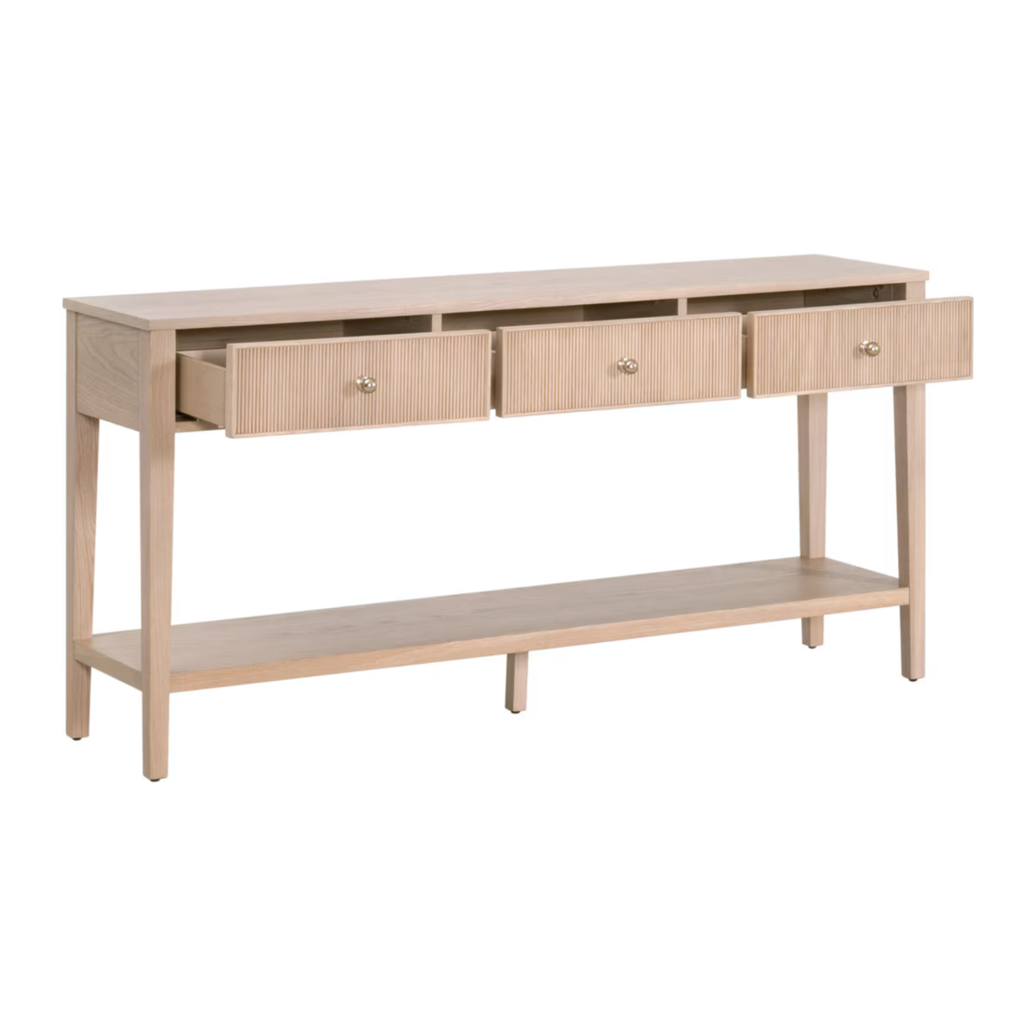 Rowan 3-Drawer Console Table - Pure Salt