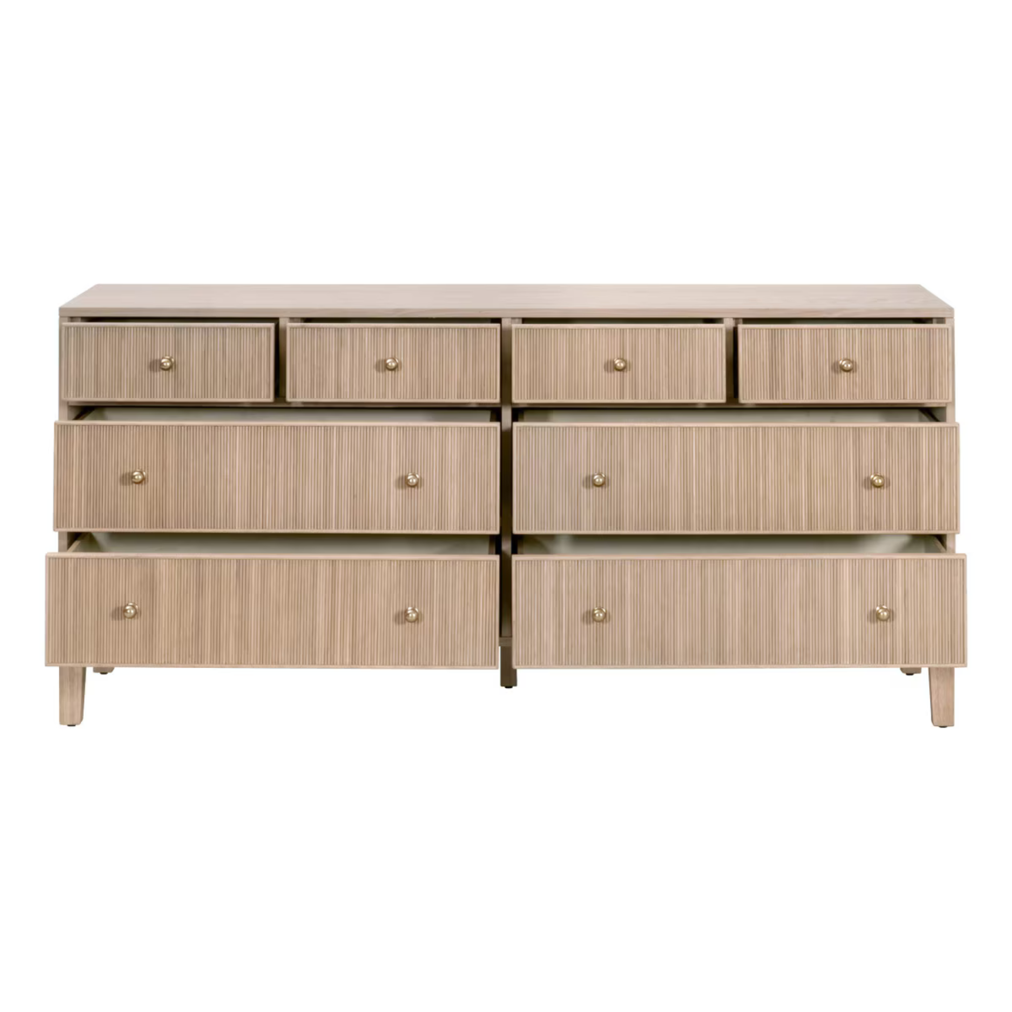 Rowan 8-Drawer Double Dresser- Pure Salt