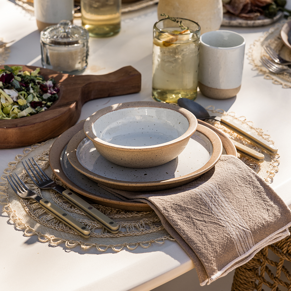 Vintage White Stripe Napkins, Set of 4