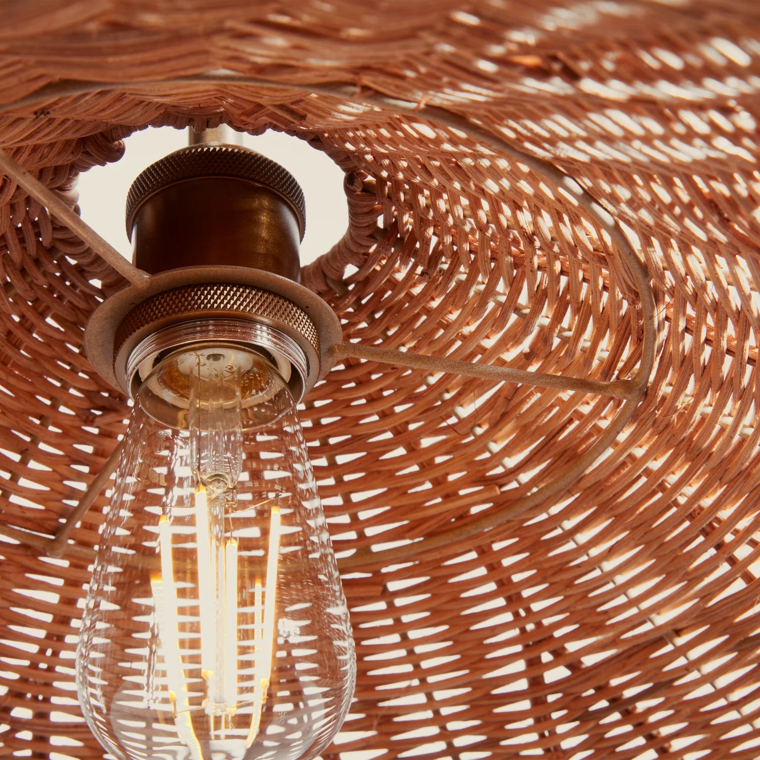 Jasim Rattan Pendant - Pure Salt