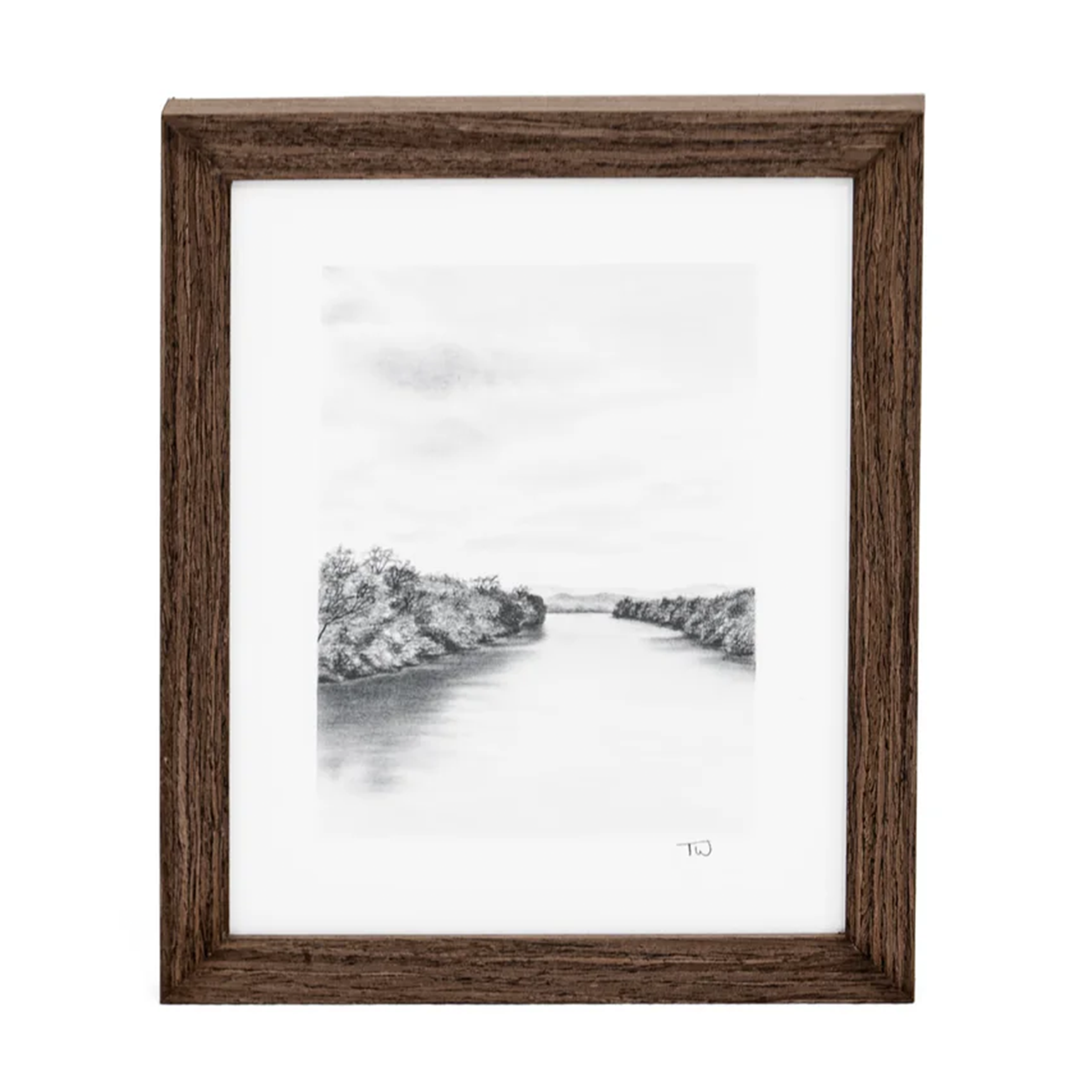 The Lakes I by Tenaya Wickstrand, 13" x 15" , Espresso Frame