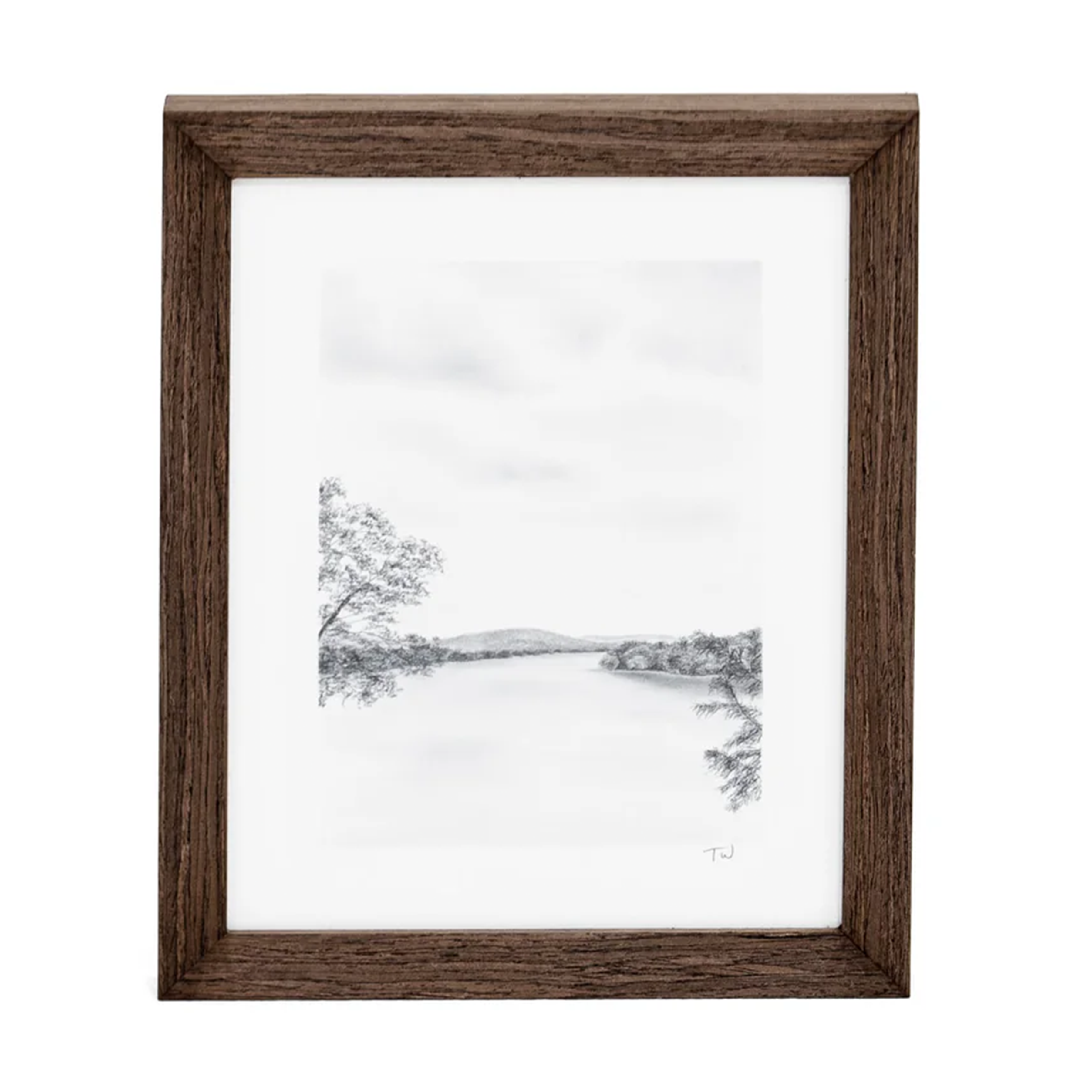 The Lakes II by Tenaya Wickstrand, 13" x 15" , Espresso Frame