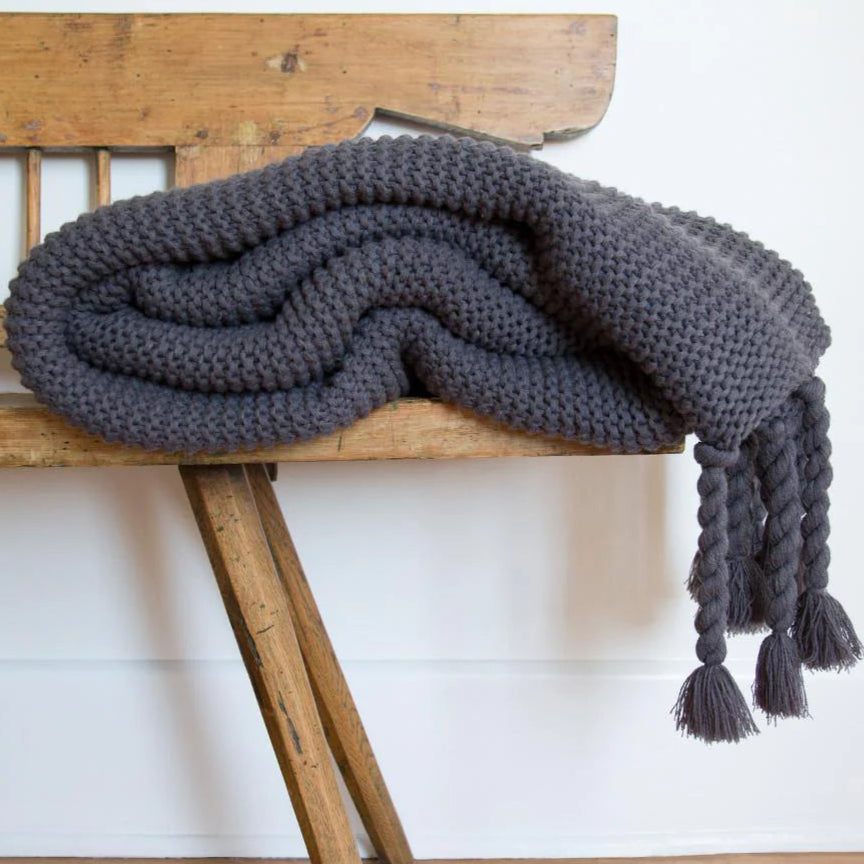 Trestles Oversized Throw by Pom Pom at Home, Midnight - Pure Salt Shoppe