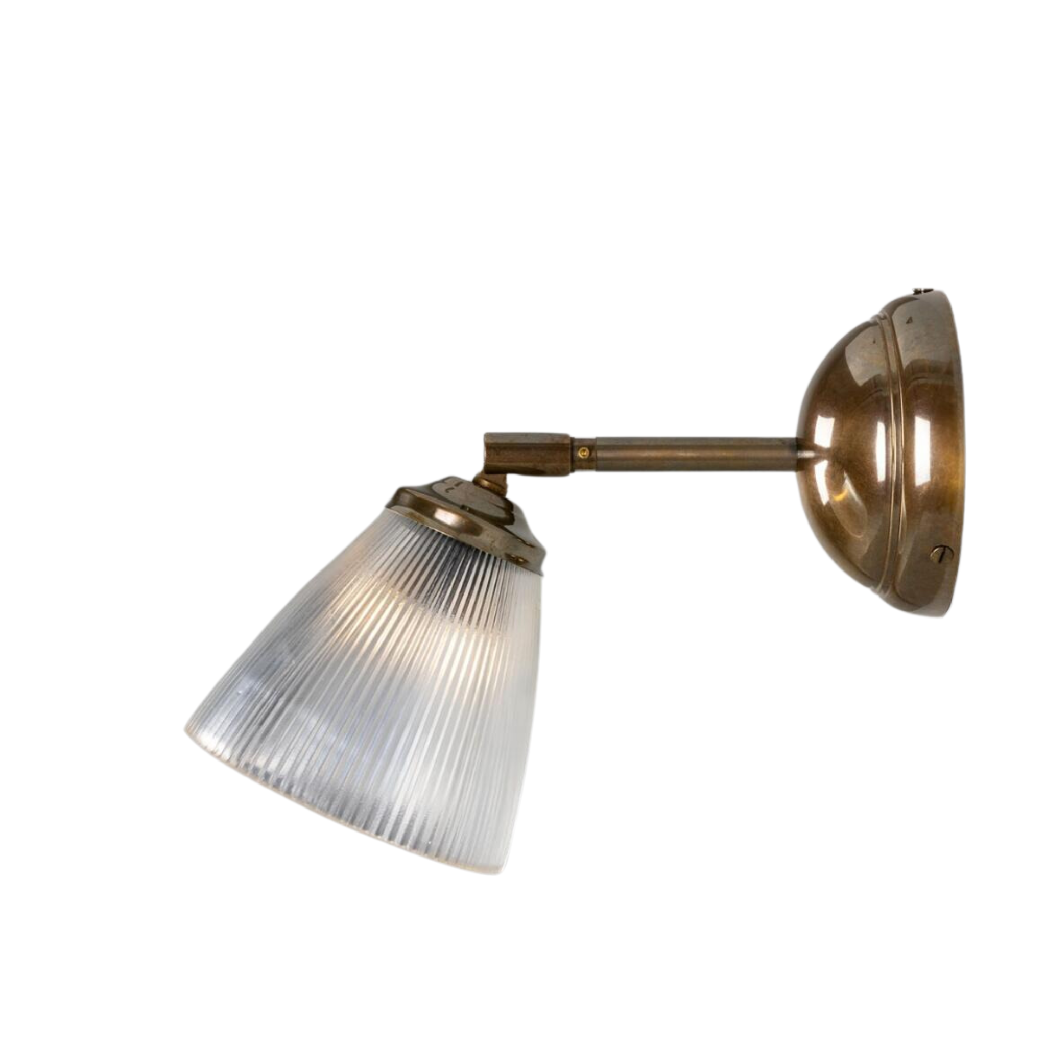 Bonnie Vintage Prismatic Glass Wall Sconce with Swivel - Pure Salt