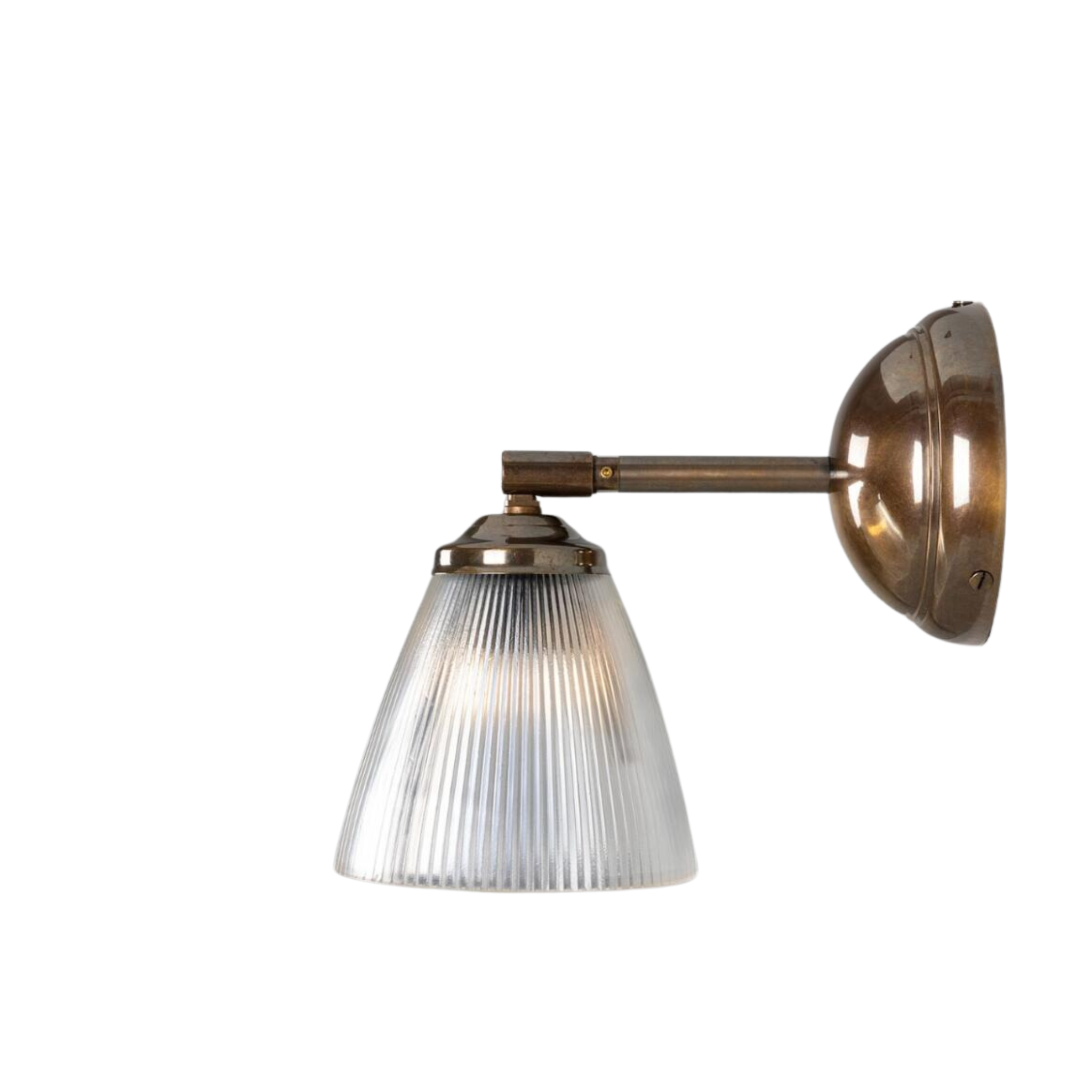 Bonnie Vintage Prismatic Glass Wall Sconce with Swivel - Pure Salt