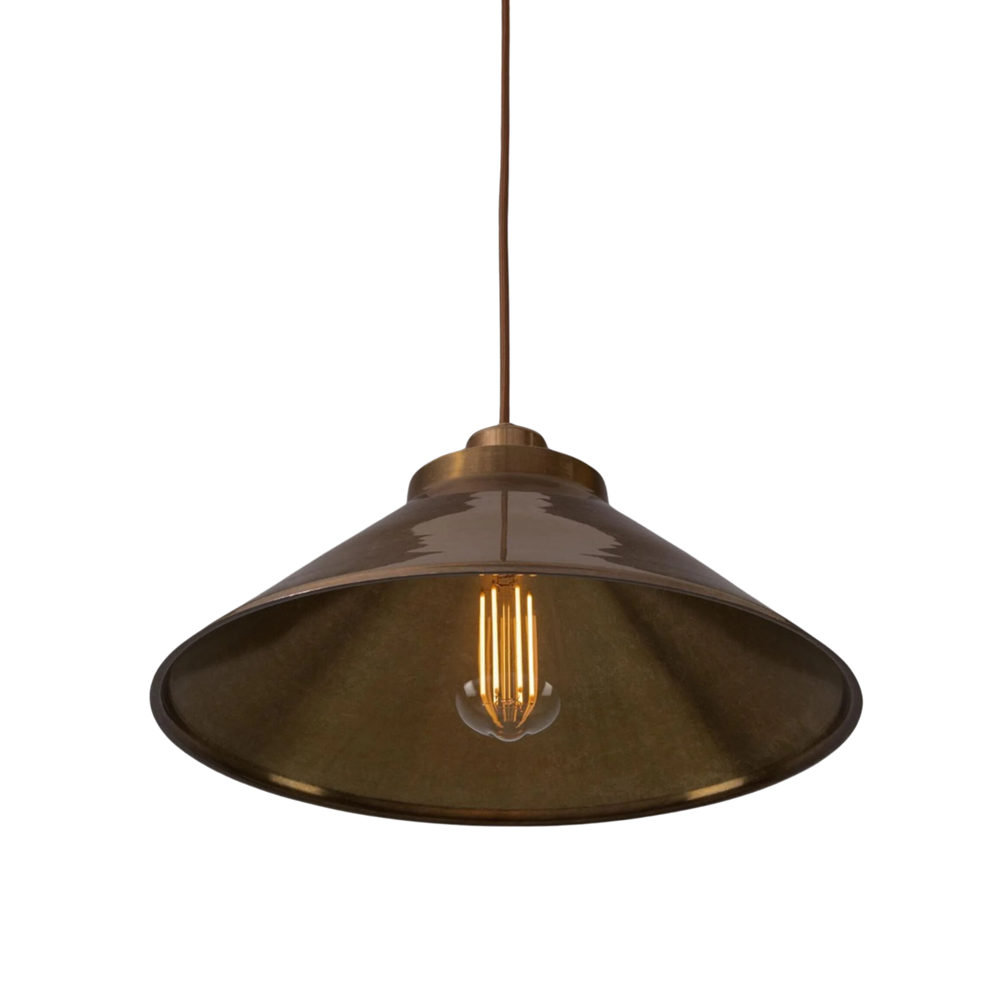 Rider Vintage Brass Pendant Light - Pure Salt