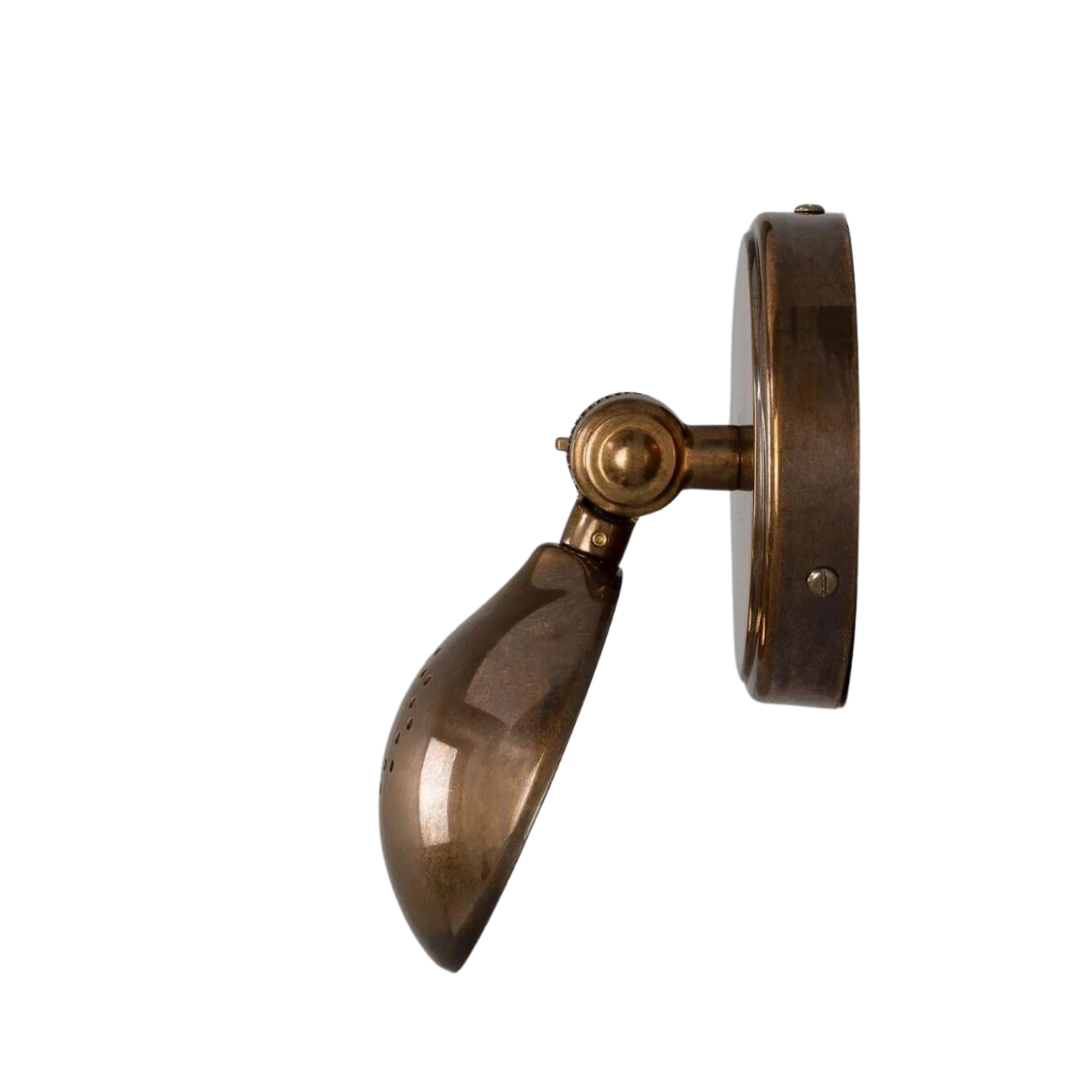 Saba Adjustable Vintage Brass Wall Sconce - Pure Salt