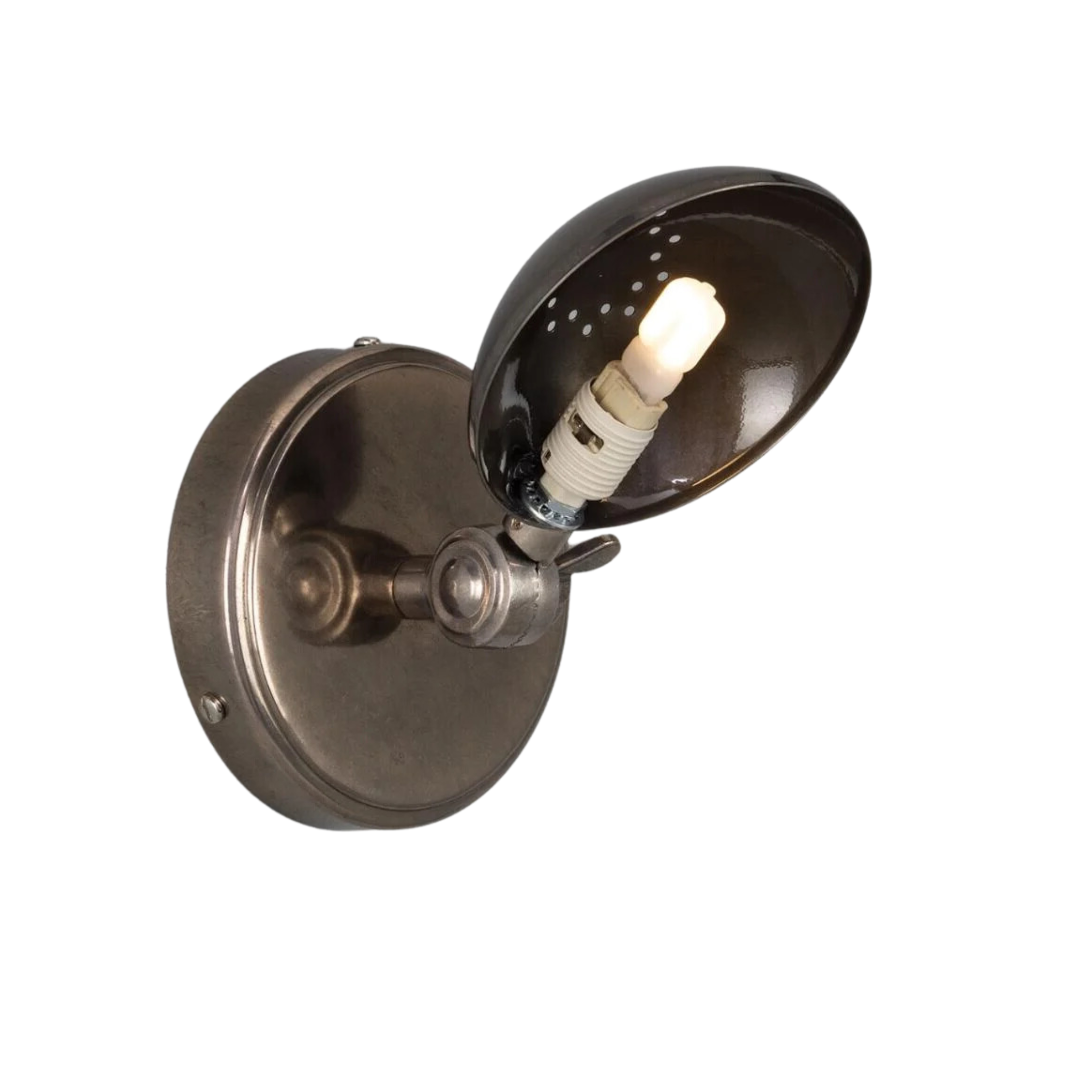 Saba Adjustable Vintage Brass Wall Sconce - Pure Salt