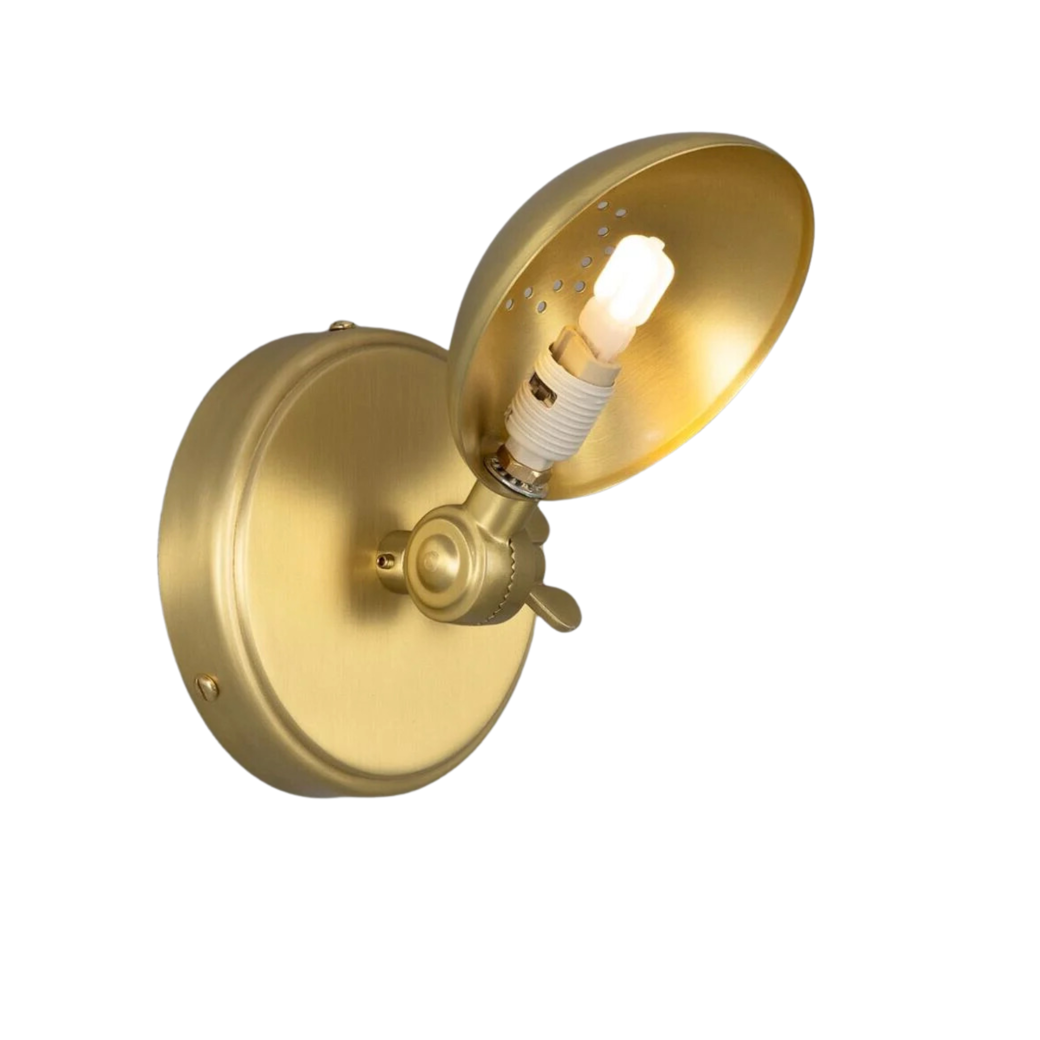 Saba Adjustable Vintage Brass Wall Sconce - Pure Salt