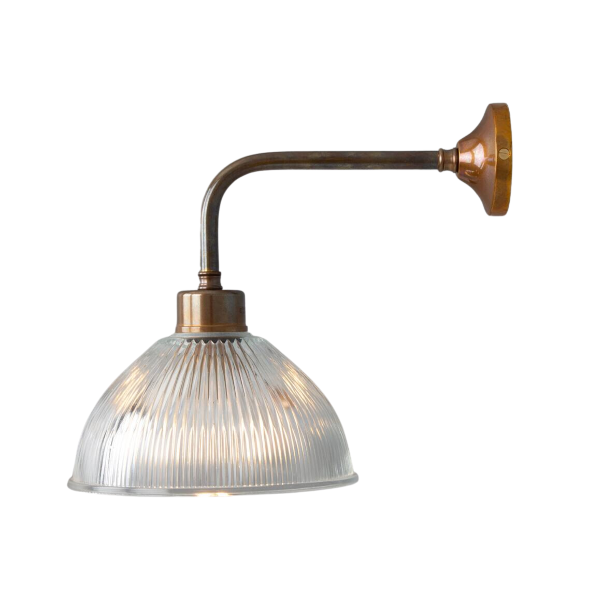 Fowler Vintage Prismatic Glass Dome Wall Sconce - Pure Salt