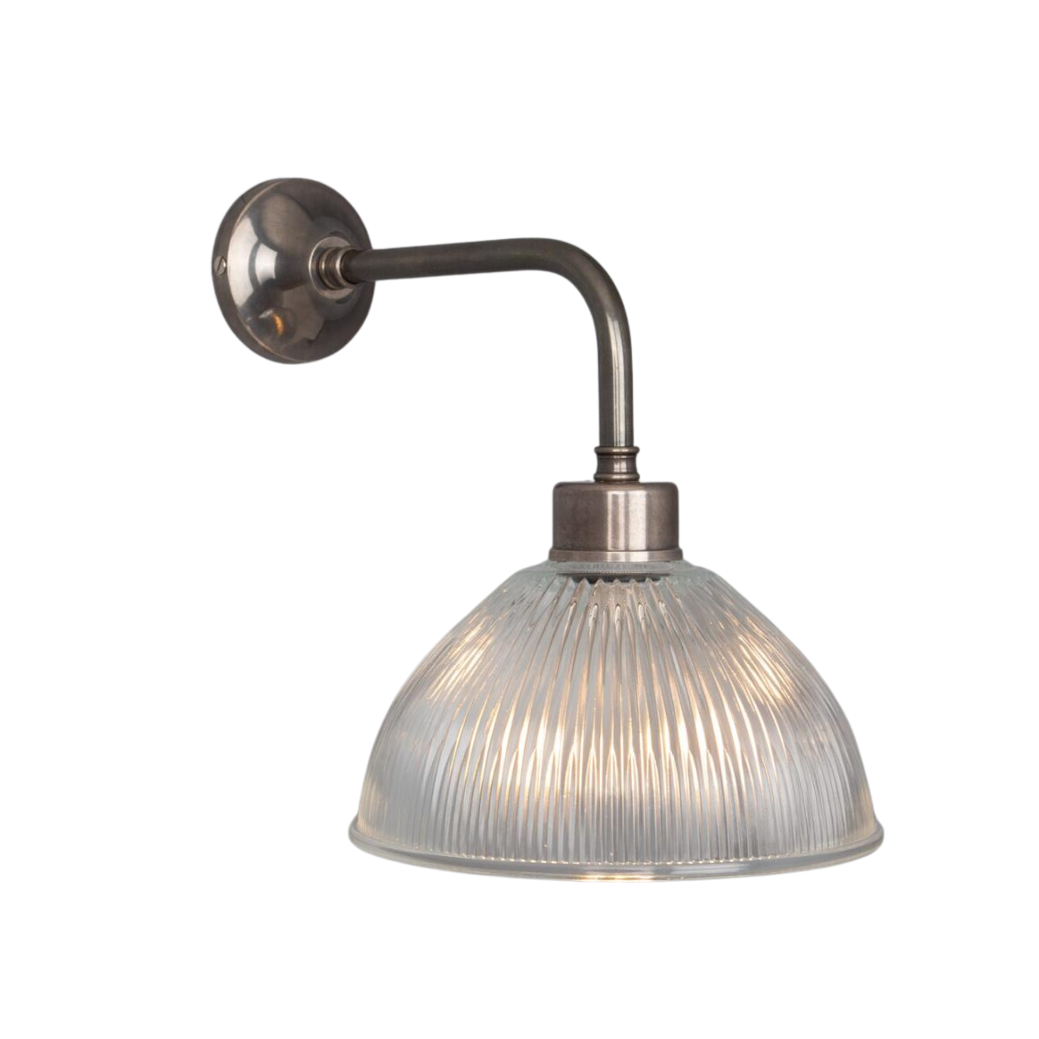 Fowler Vintage Prismatic Glass Dome Wall Sconce - Pure Salt