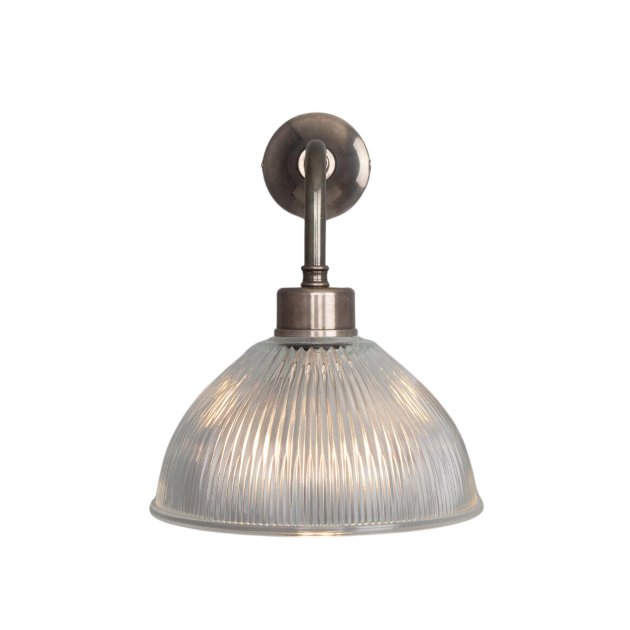 Fowler Vintage Prismatic Glass Dome Wall Sconce - Pure Salt