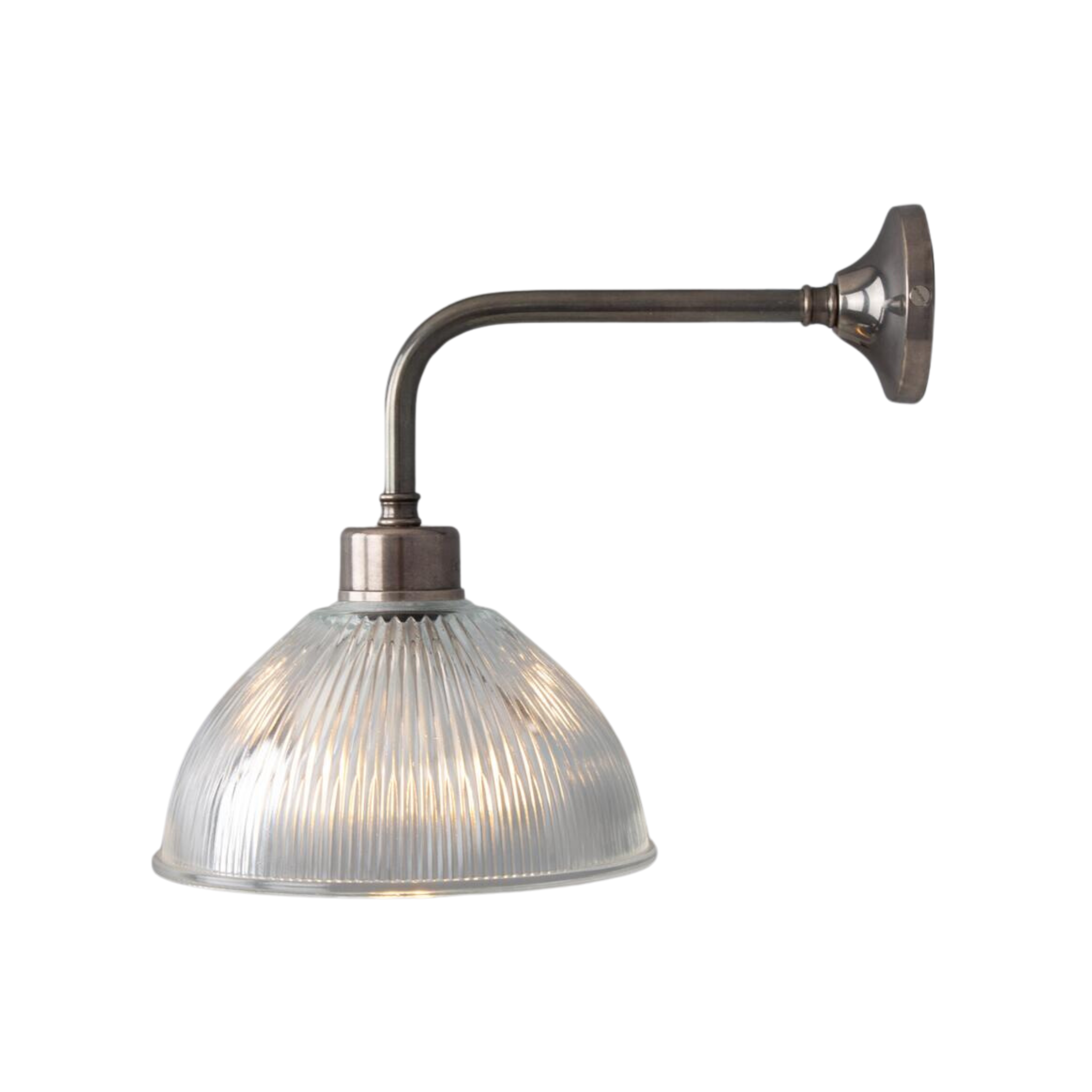 Fowler Vintage Prismatic Glass Dome Wall Sconce - Pure Salt