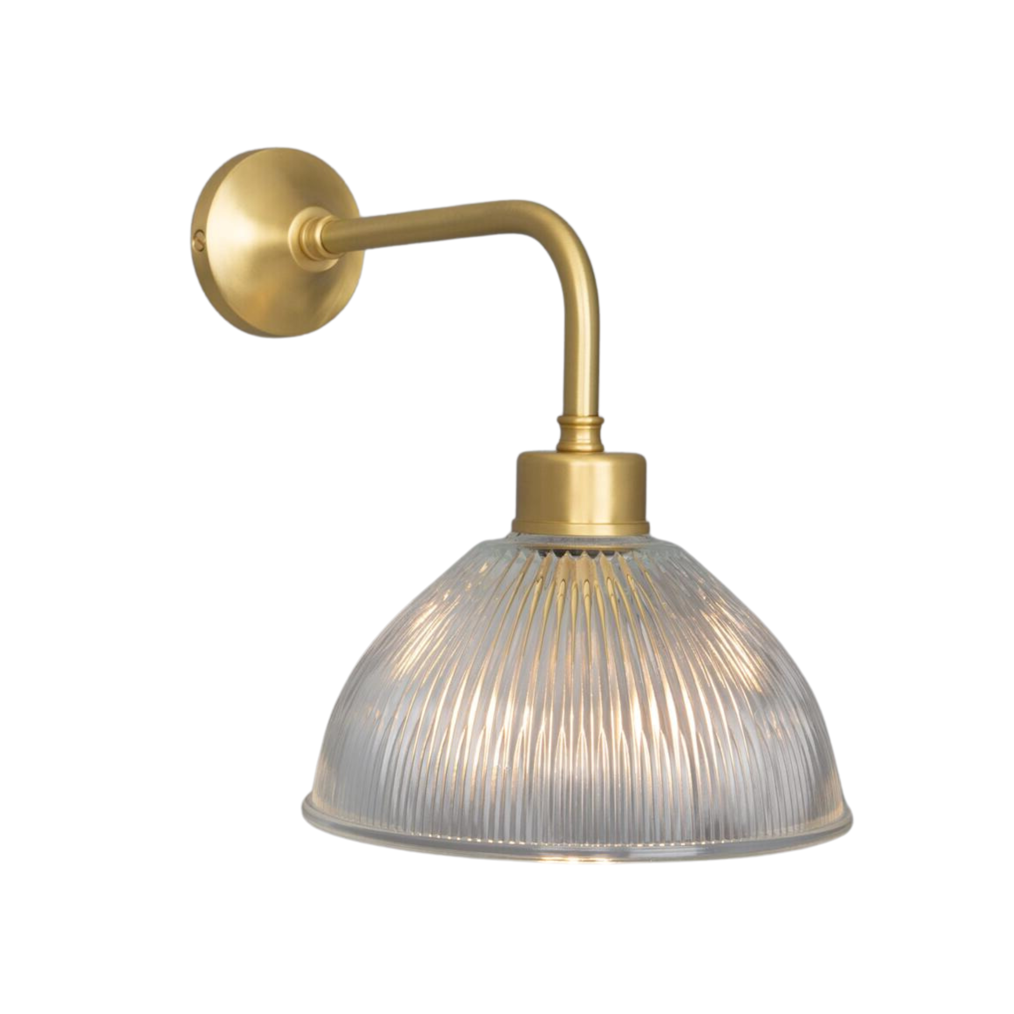 Fowler Vintage Prismatic Glass Dome Wall Sconce - Pure Salt