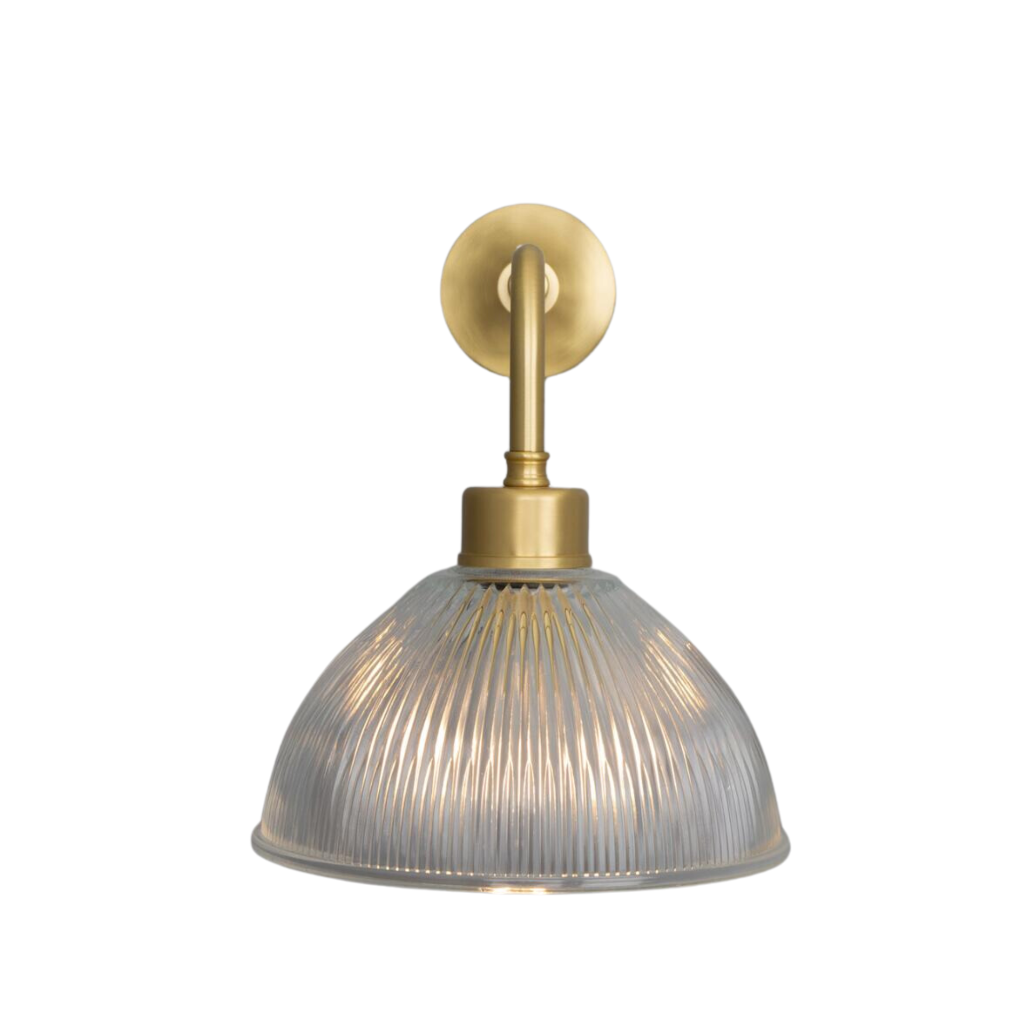 Fowler Vintage Prismatic Glass Dome Wall Sconce - Pure Salt