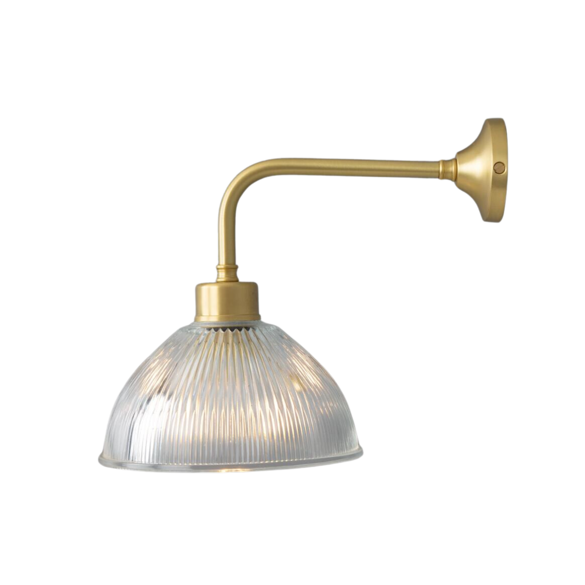 Fowler Vintage Prismatic Glass Dome Wall Sconce - Pure Salt