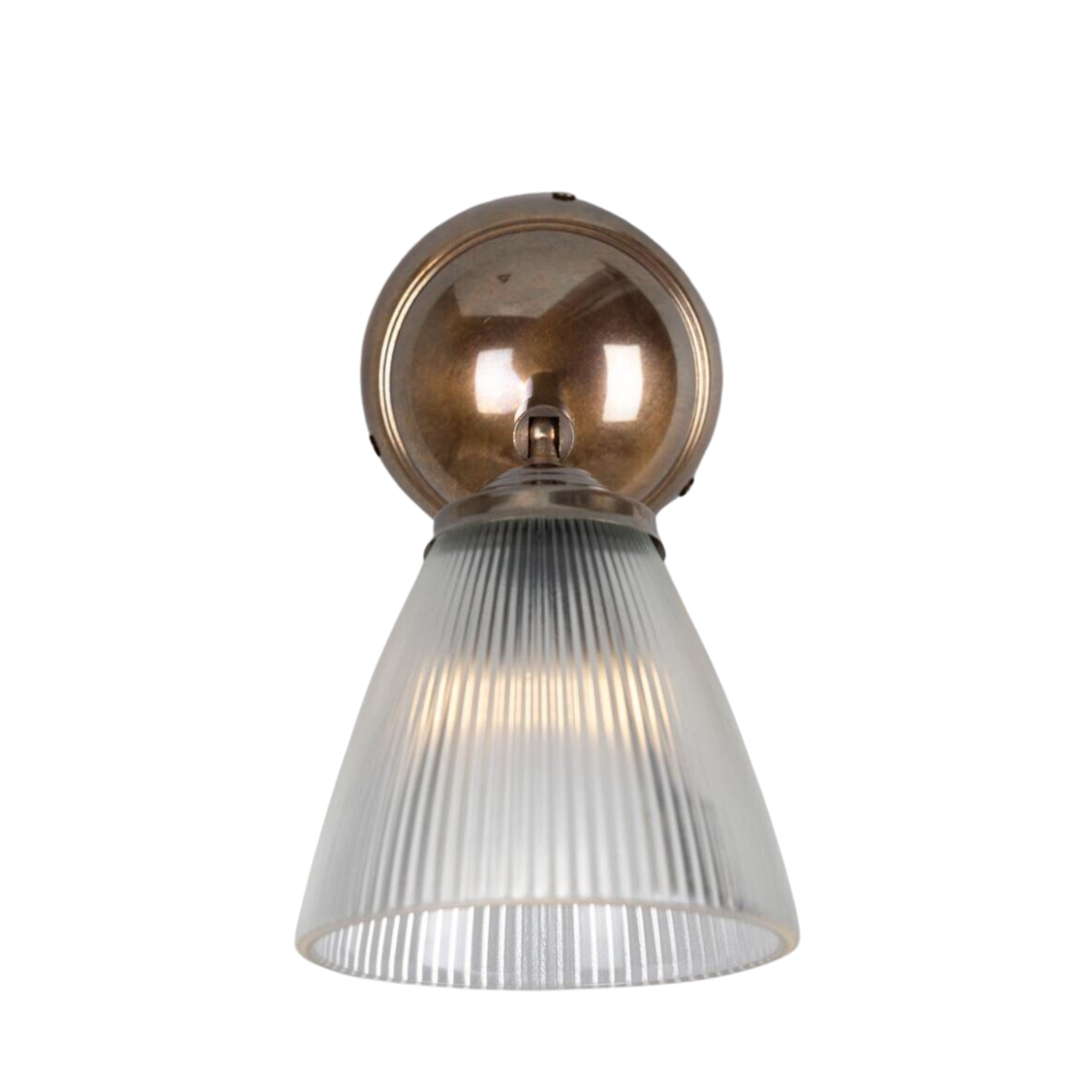Bonnie Vintage Prismatic Glass Wall Sconce with Swivel - Pure Salt