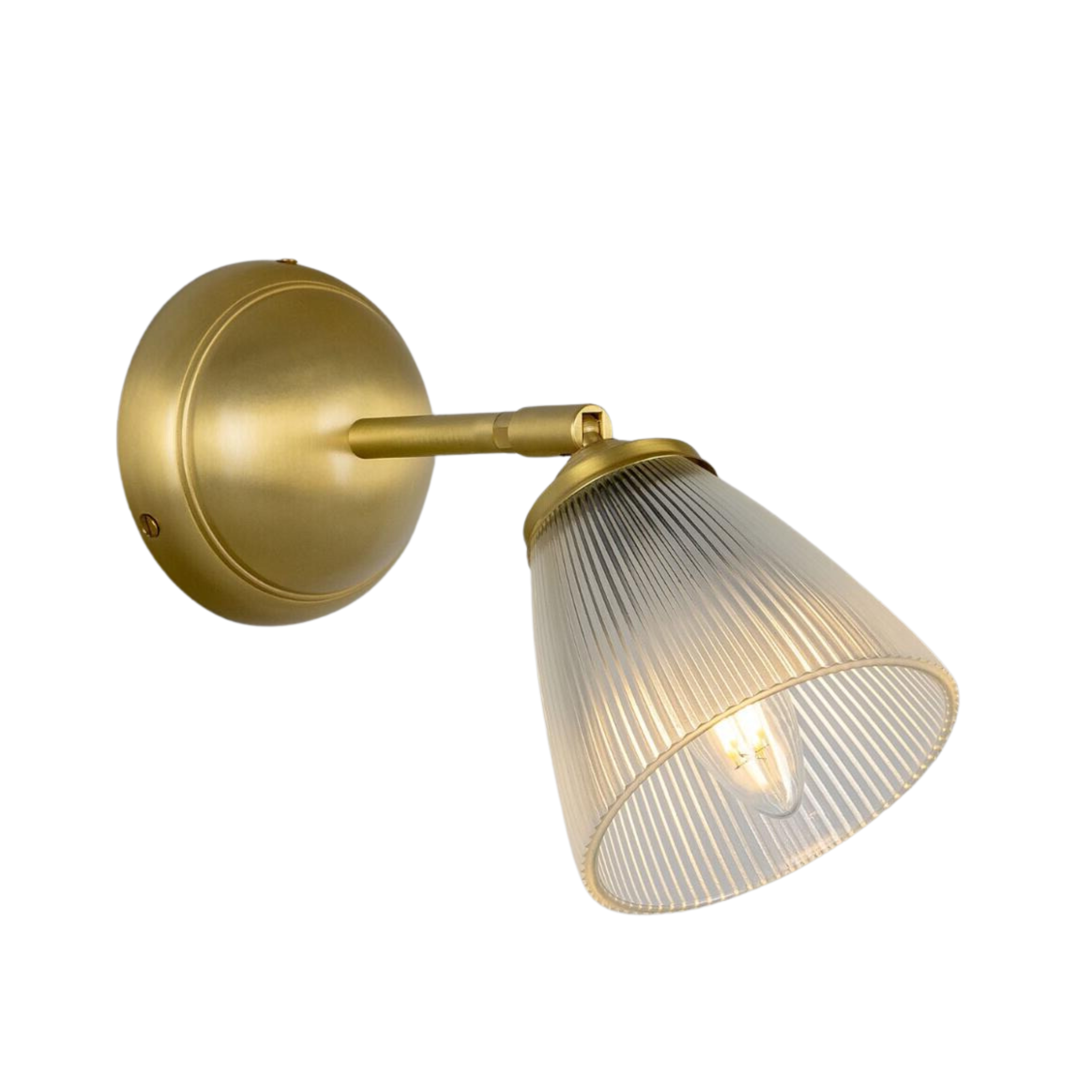 Bonnie Vintage Prismatic Glass Wall Sconce with Swivel - Pure Salt