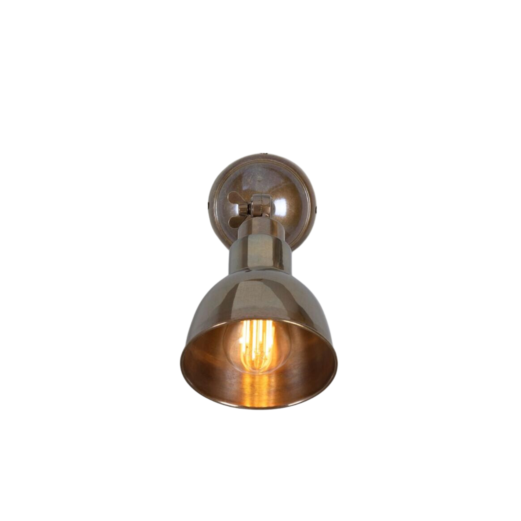 Morgan Vintage Adjustable Brass Wall Sconce - Pure Salt