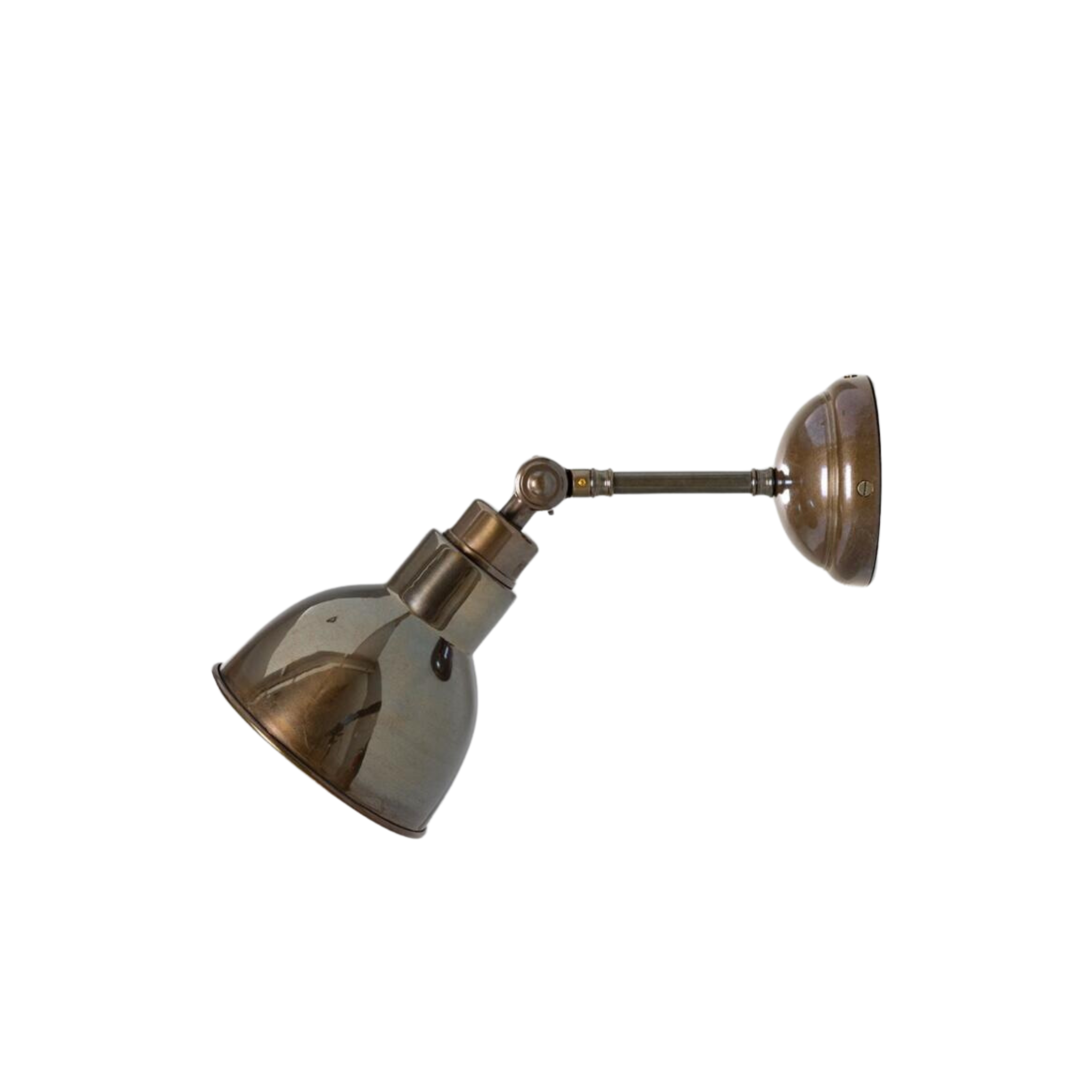 Morgan Vintage Adjustable Brass Wall Sconce - Pure Salt