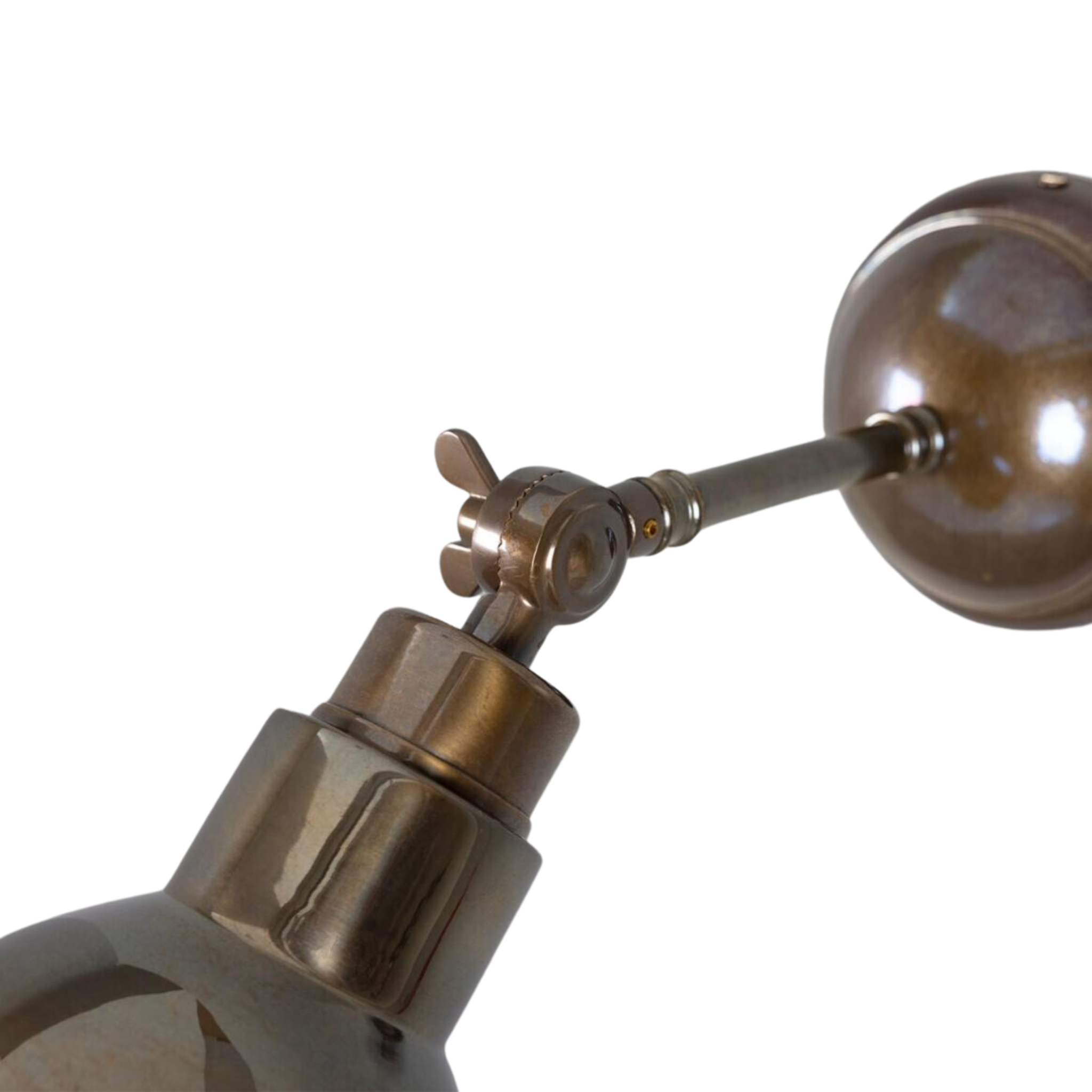 Morgan Vintage Adjustable Brass Wall Sconce - Pure Salt