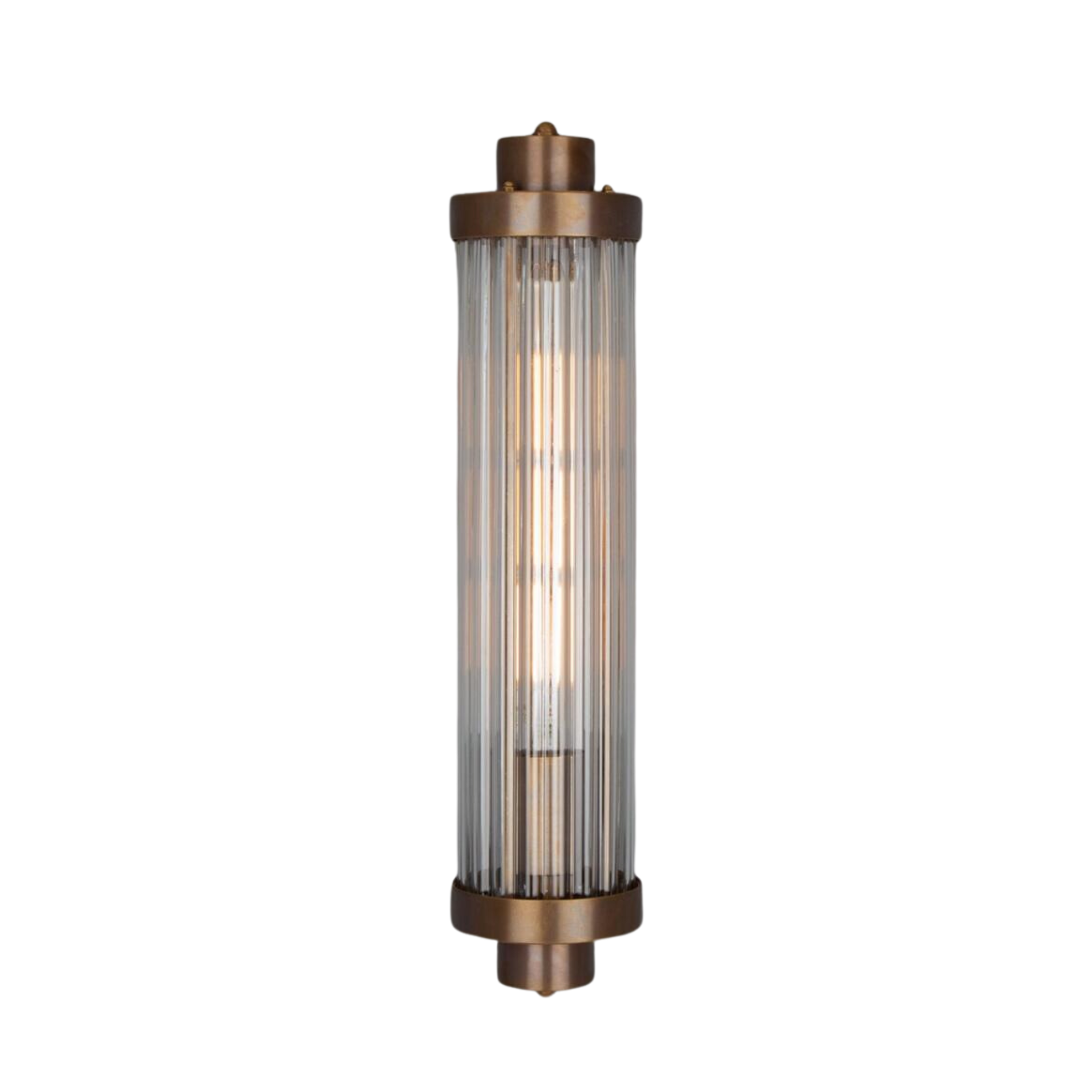 Harper Vintage Rippled Glass Wall Sconce - Pure Salt