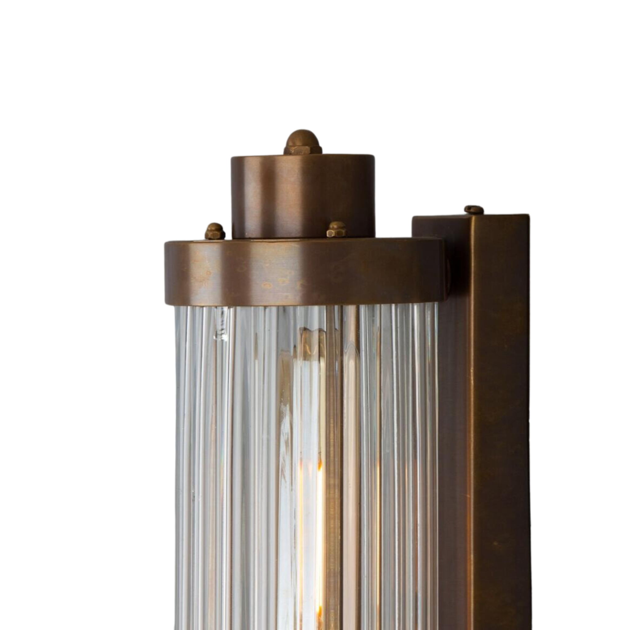 Harper Vintage Rippled Glass Wall Sconce - Pure Salt