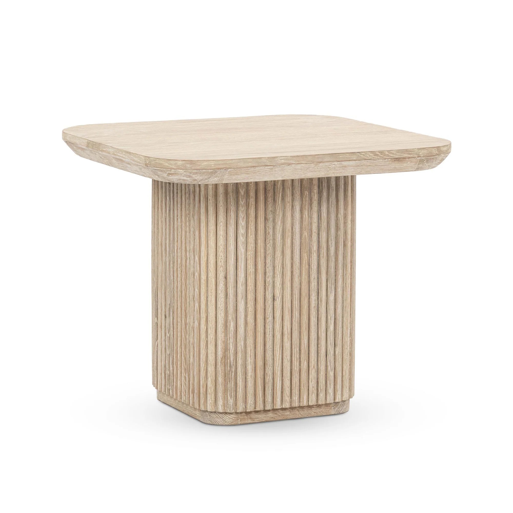Vanden Square End Table- Cream Washed