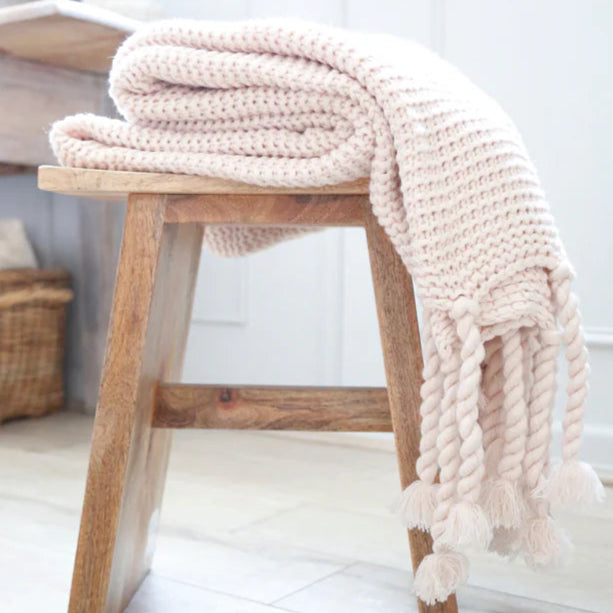 Trestles Oversized Throw by Pom Pom at Home, Blush - Pure Salt Shoppe