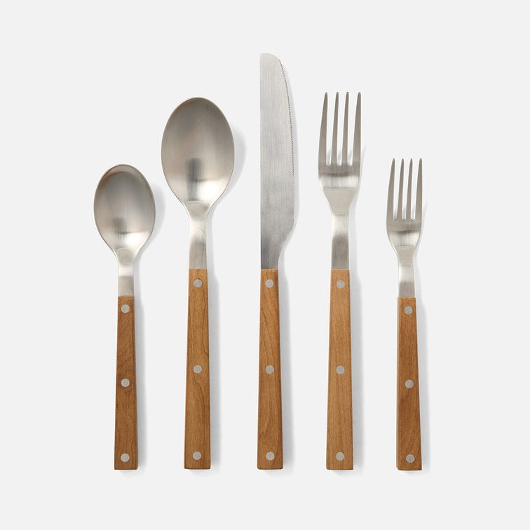 Brooks Stainless Steel Flatware, 5-Piece Set - Pure salt