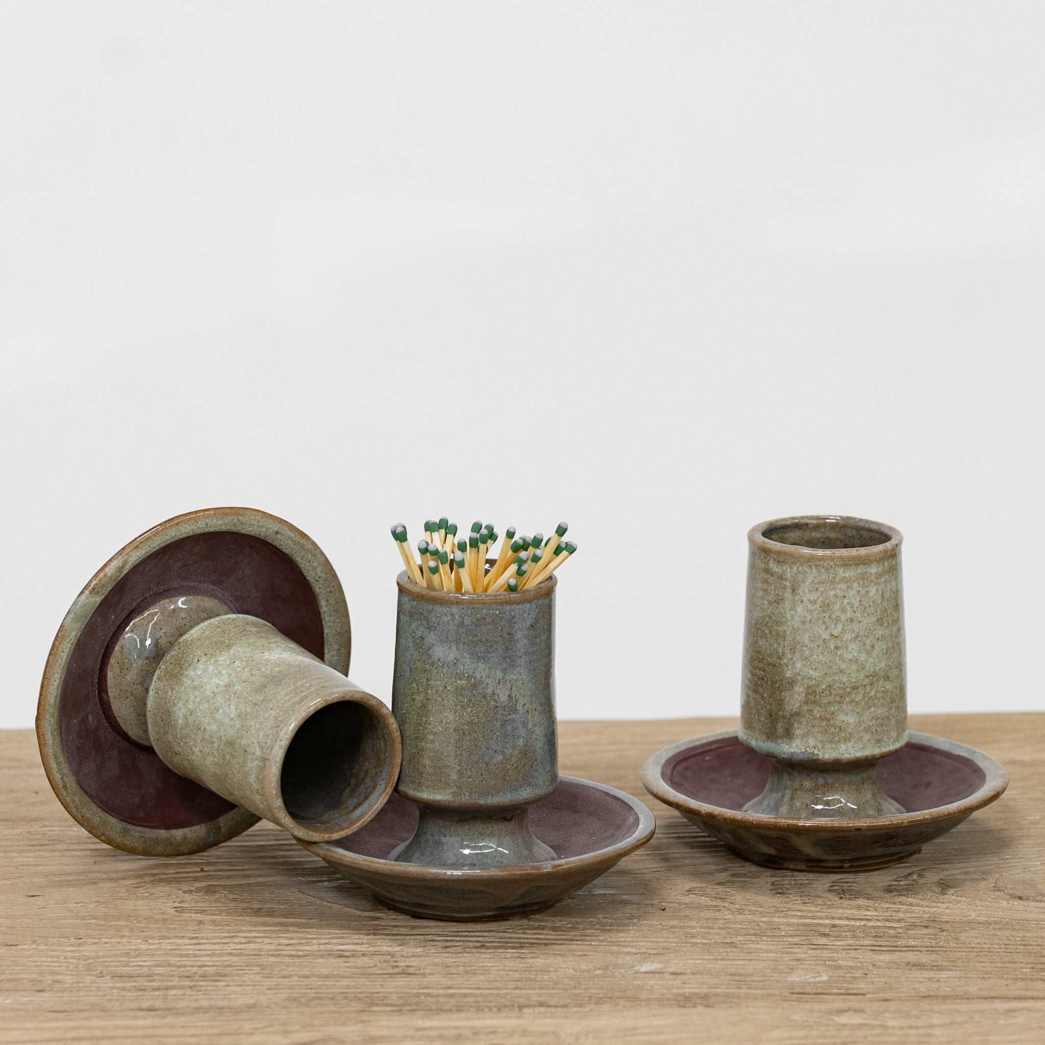 Townes Stoneware Match Holder With Striker Plate - Pure Salt Shoppe