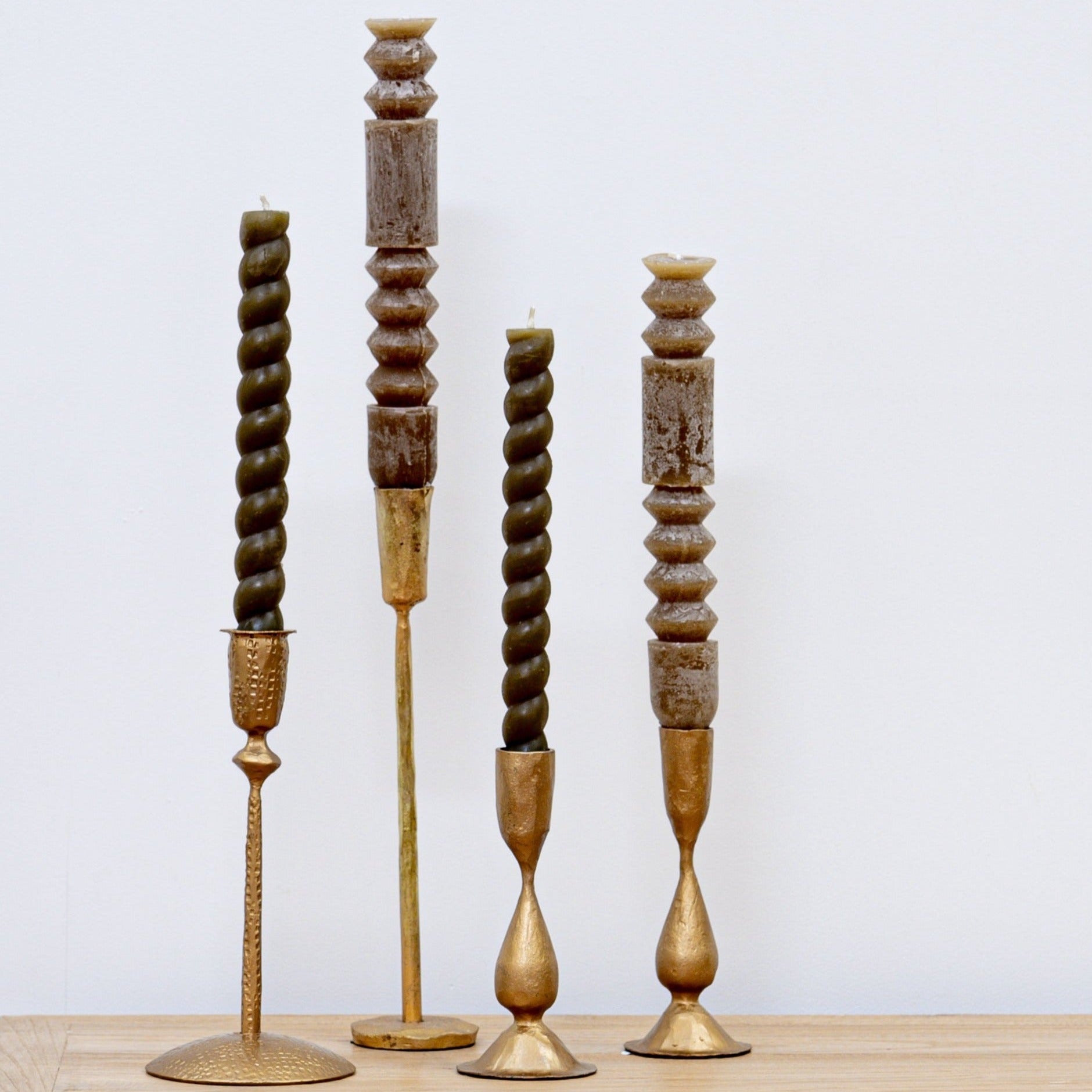 Florence Hand Foraged Metal Taper Candle Holder- Pure Salt Shoppe