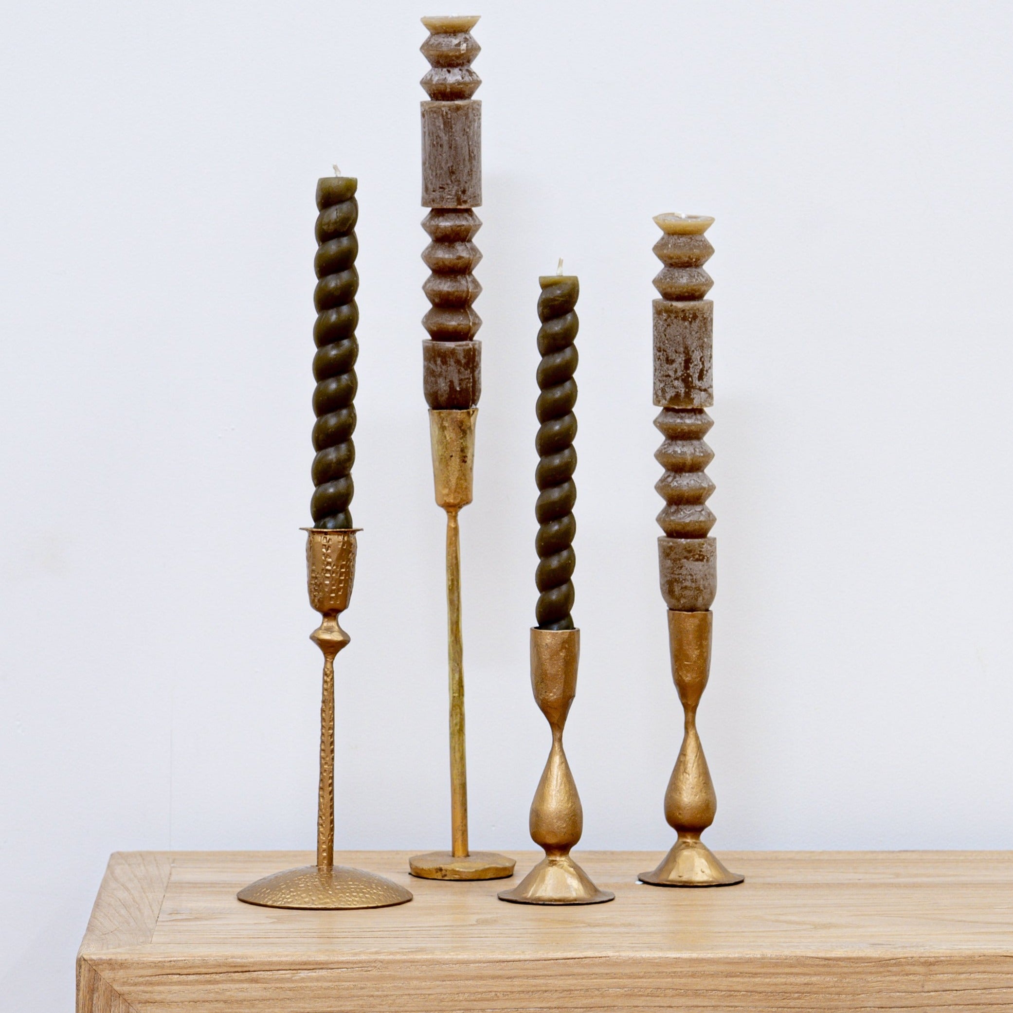 Haze Hand Foraged Metal Taper Candle Holder - Pure Salt Shoppe