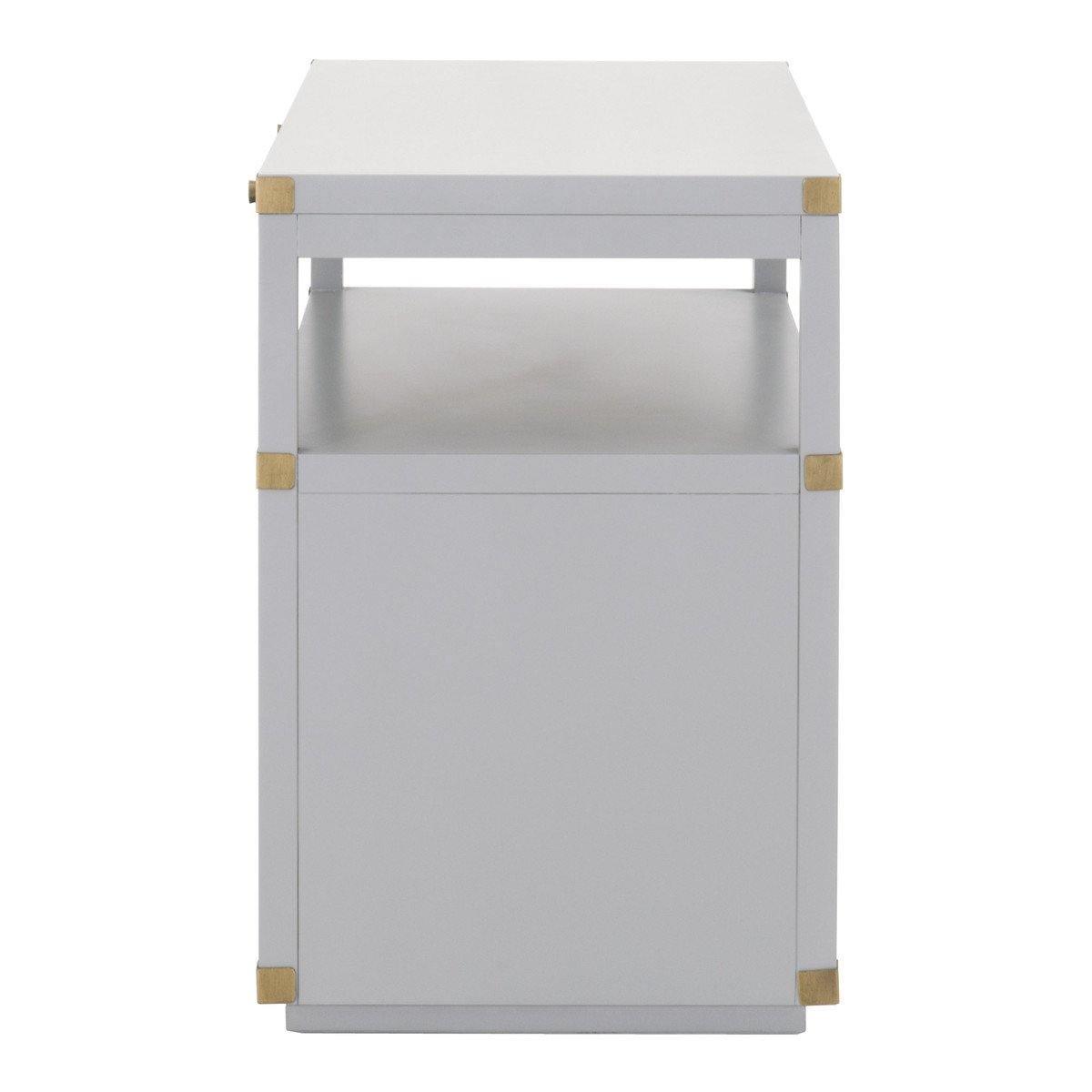 Barrett 2 Drawer Nightstand, Grey & Gold - Pure Salt Shoppe
