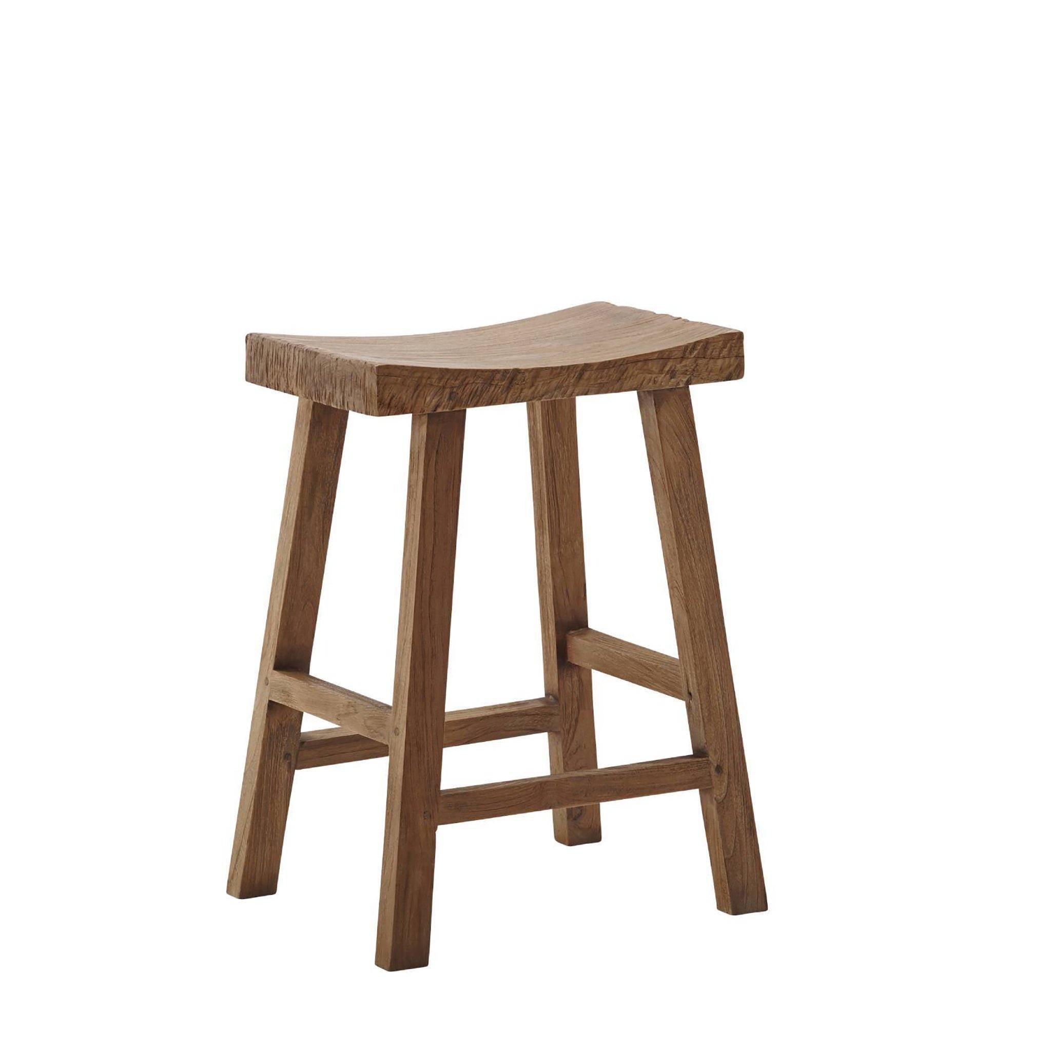 Cecily Teak Counter Stool - Pure Salt Shoppe
